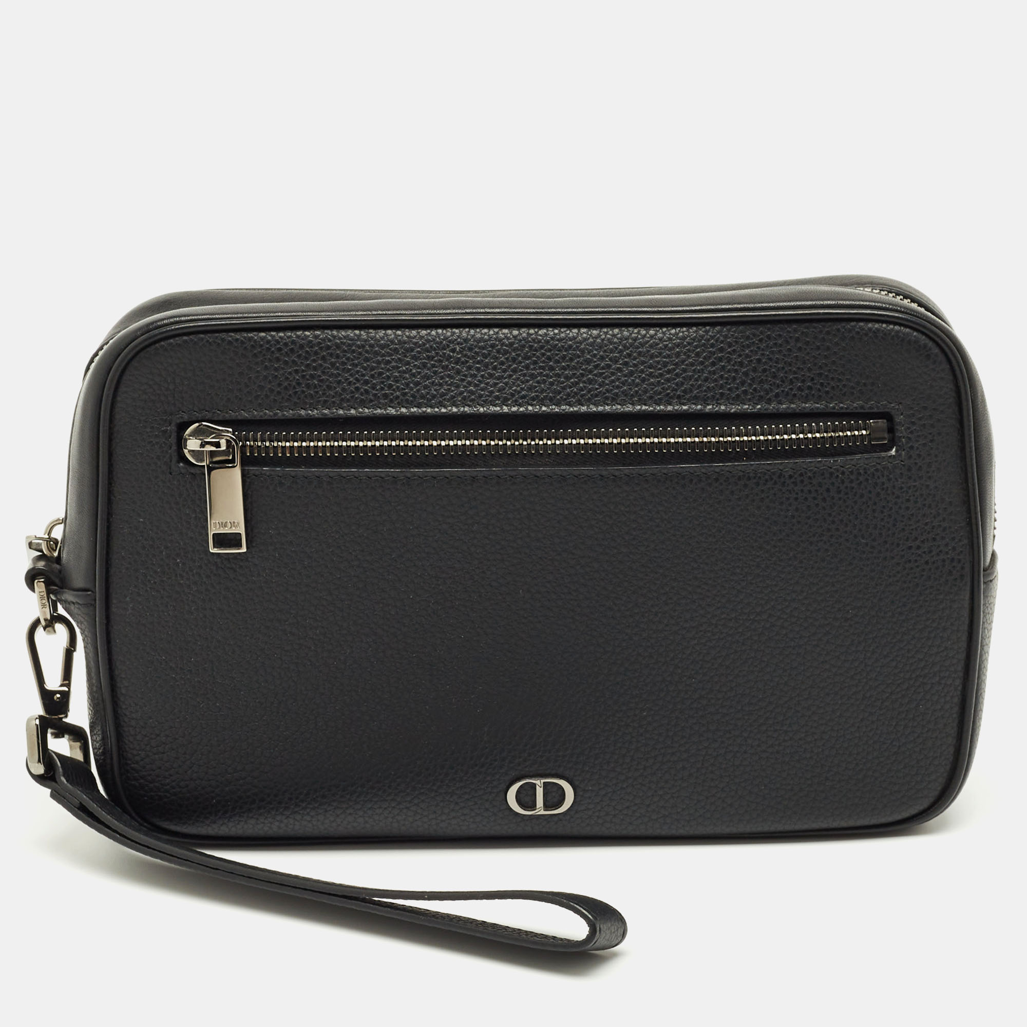 

Dior Black Leather CD Toiletry Pouch
