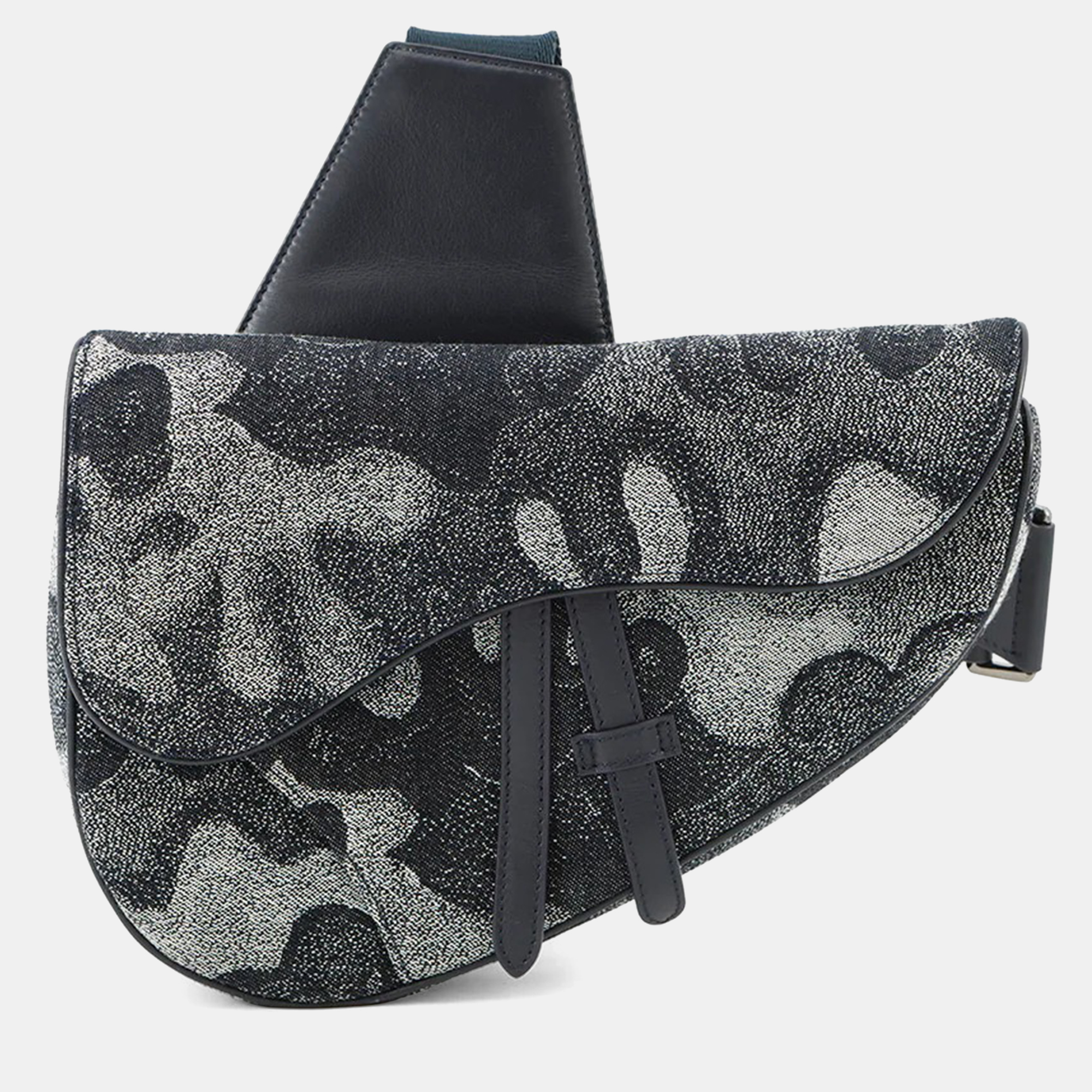 

Dior Camouflage Saddle Crossbody Bag Navy Canvas, Navy blue