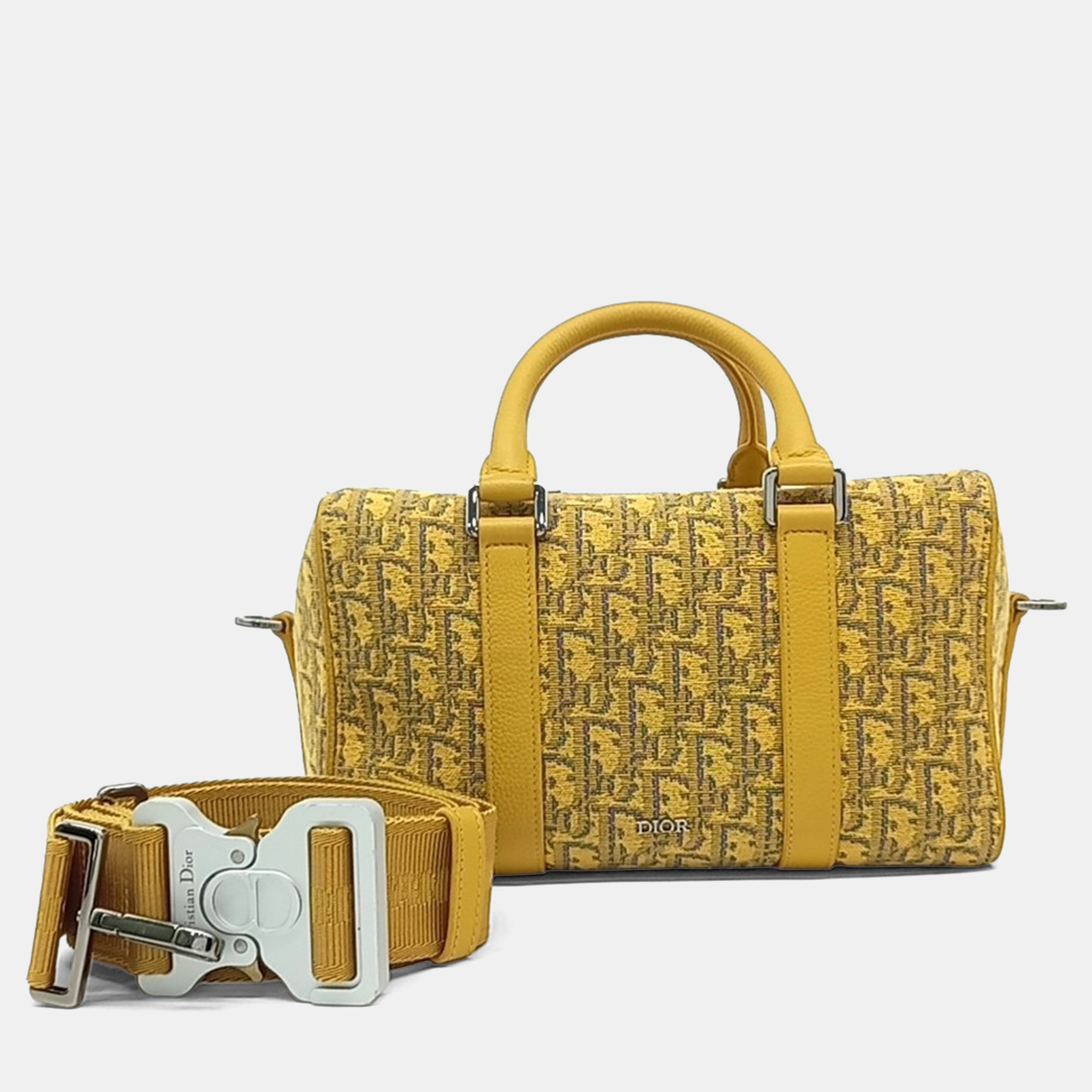 

Dior Yellow Coated Canvas and Leather Ringo 26