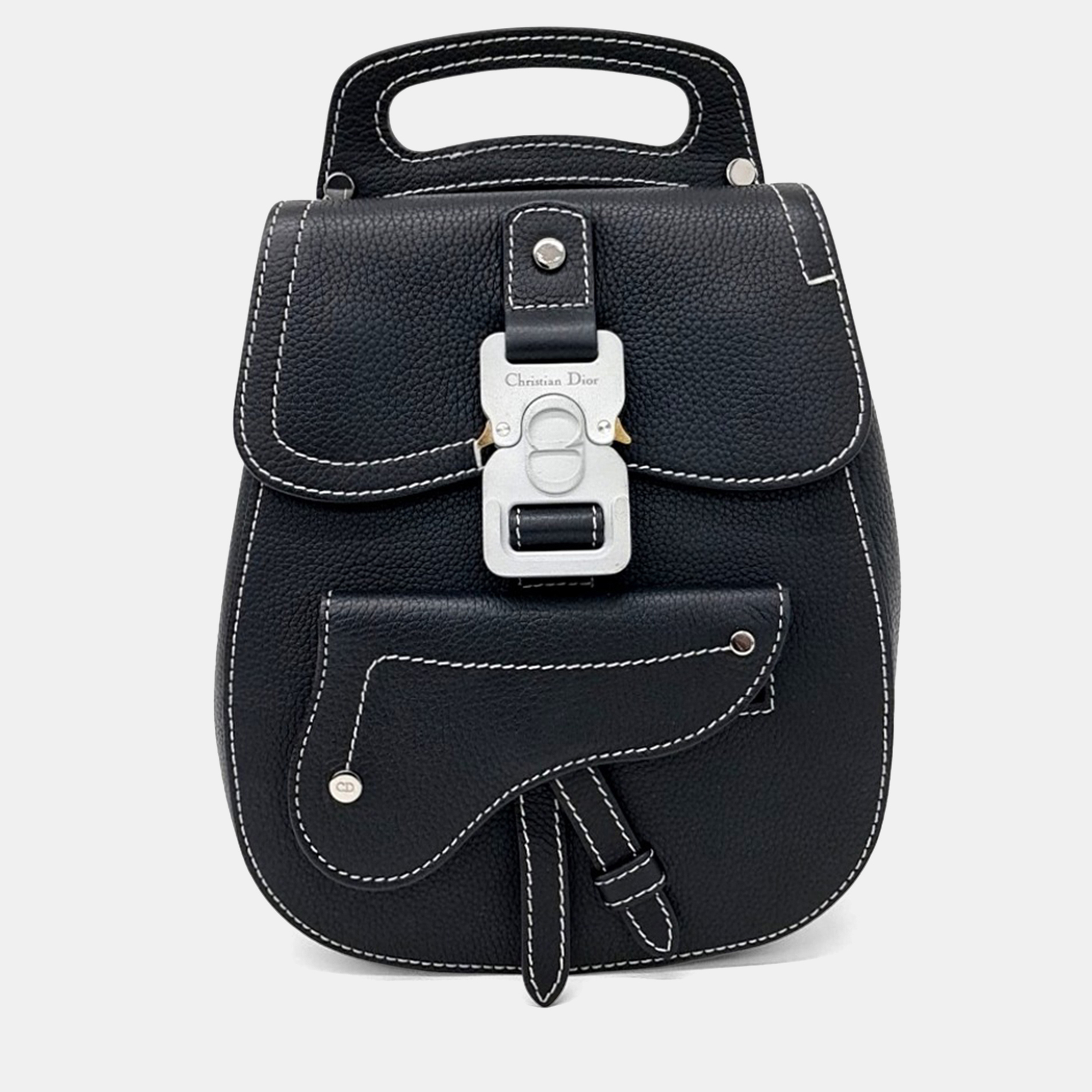 

Dior Black Leather Gallop Mini Slingback