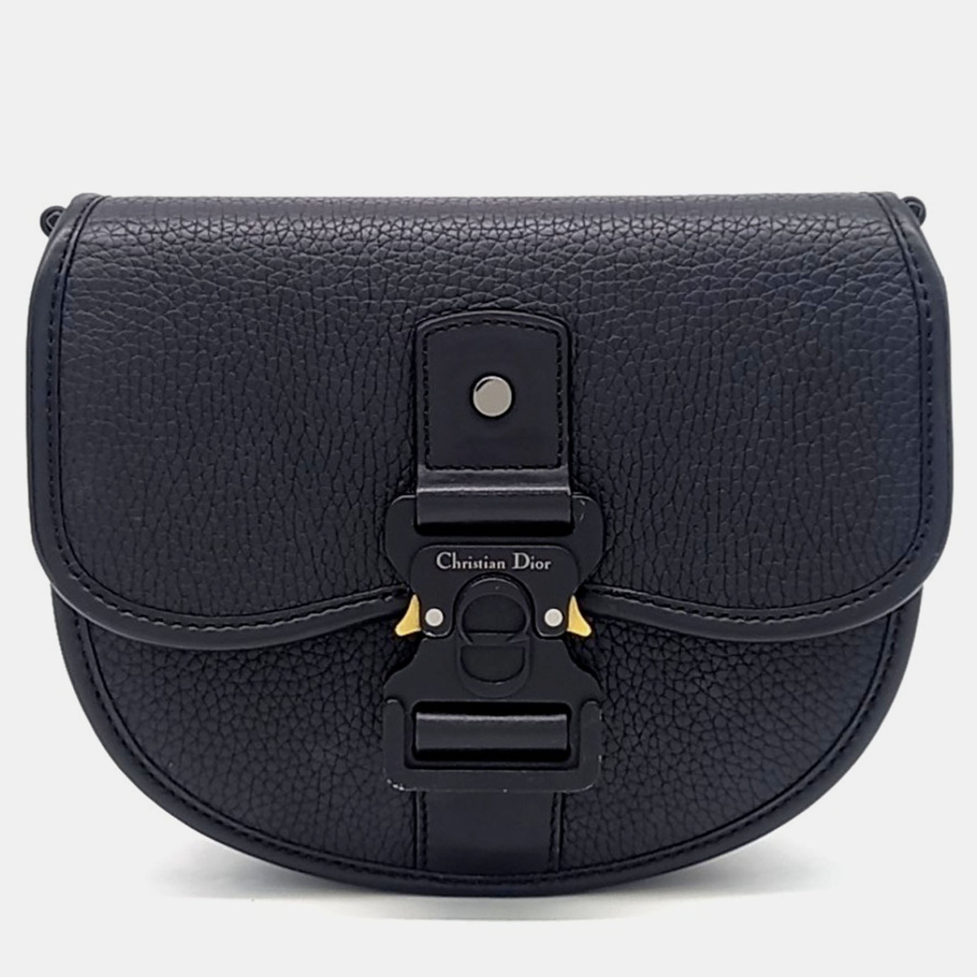 

Dior Black Leather Gallup Mini Messenger Bag