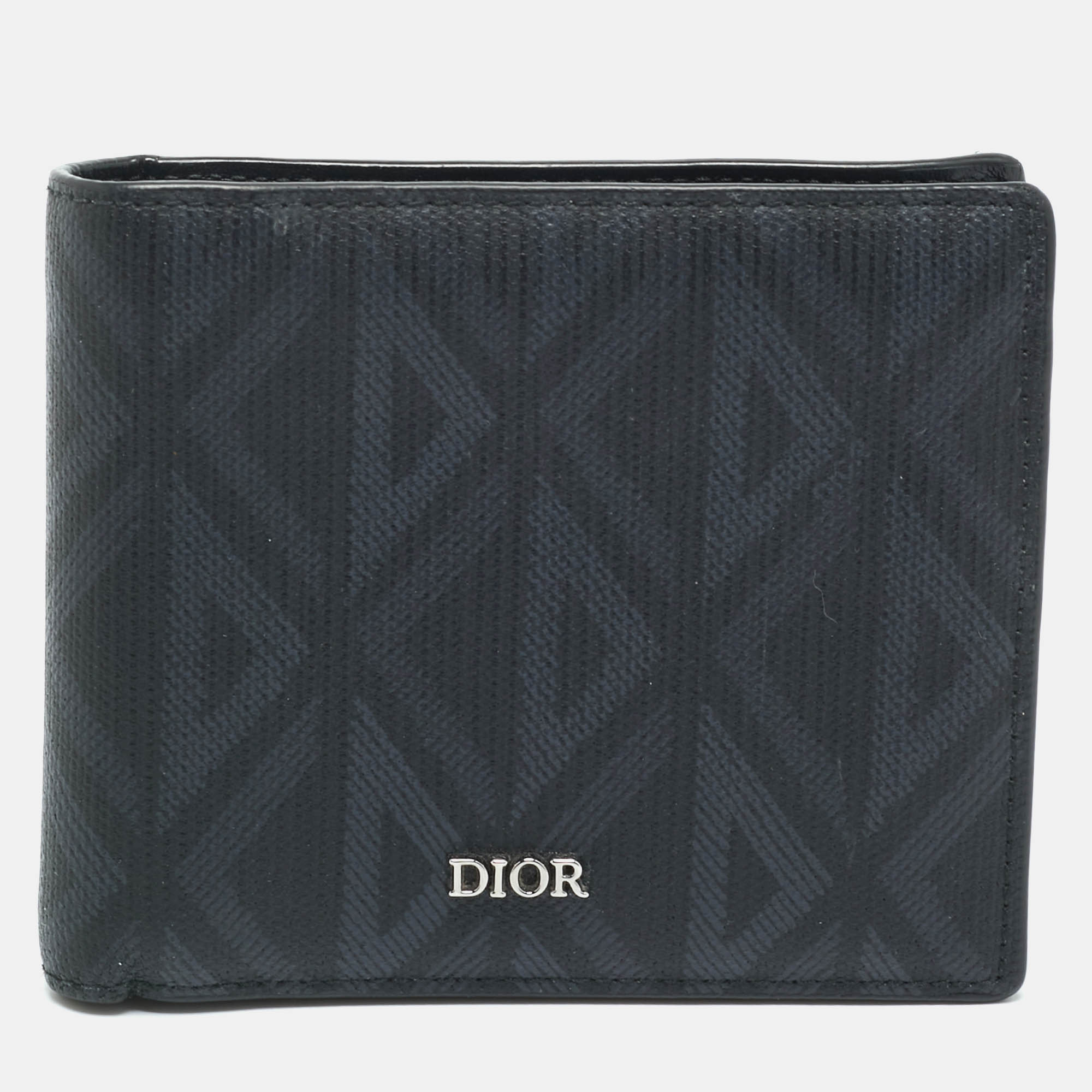

Dior Black/Grey CD Diamond Coated Canvas Bifold Wallet