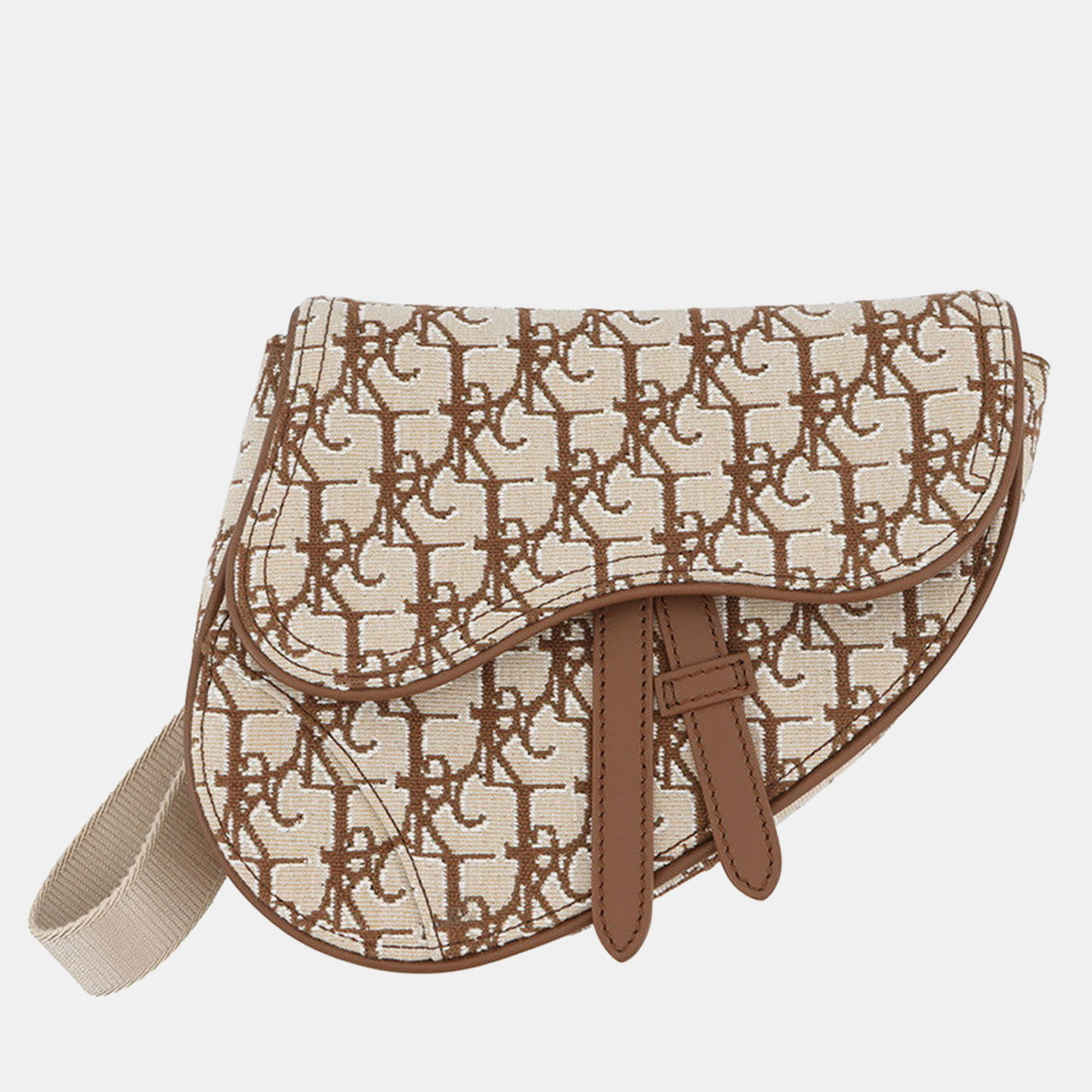 

Dior Cactus Jack Collaboration Oblique Saddlebag Beige/Brown Canvas Leather Size Mini