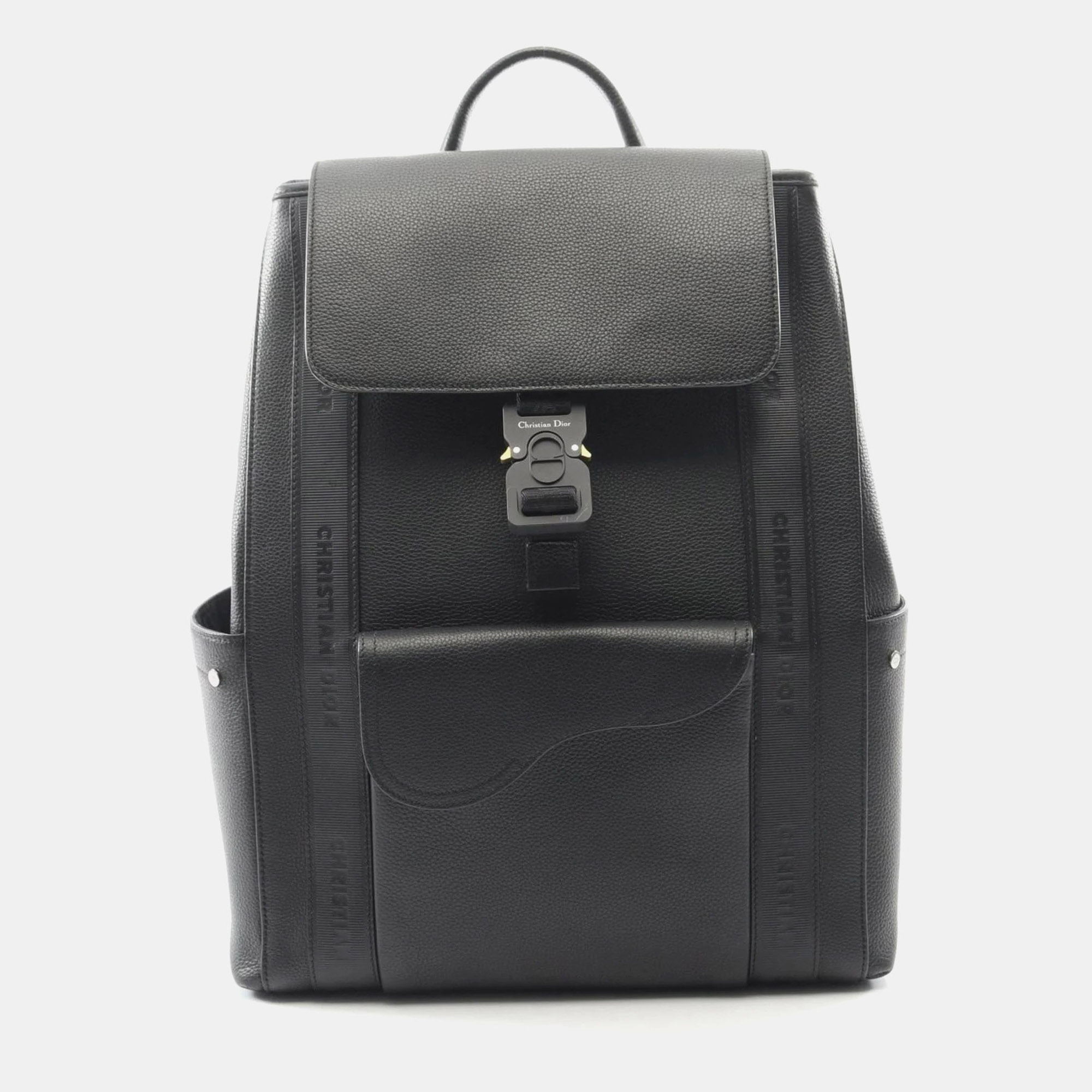 

Christian Dior Dior Saddle Bag Backpack Leather Black