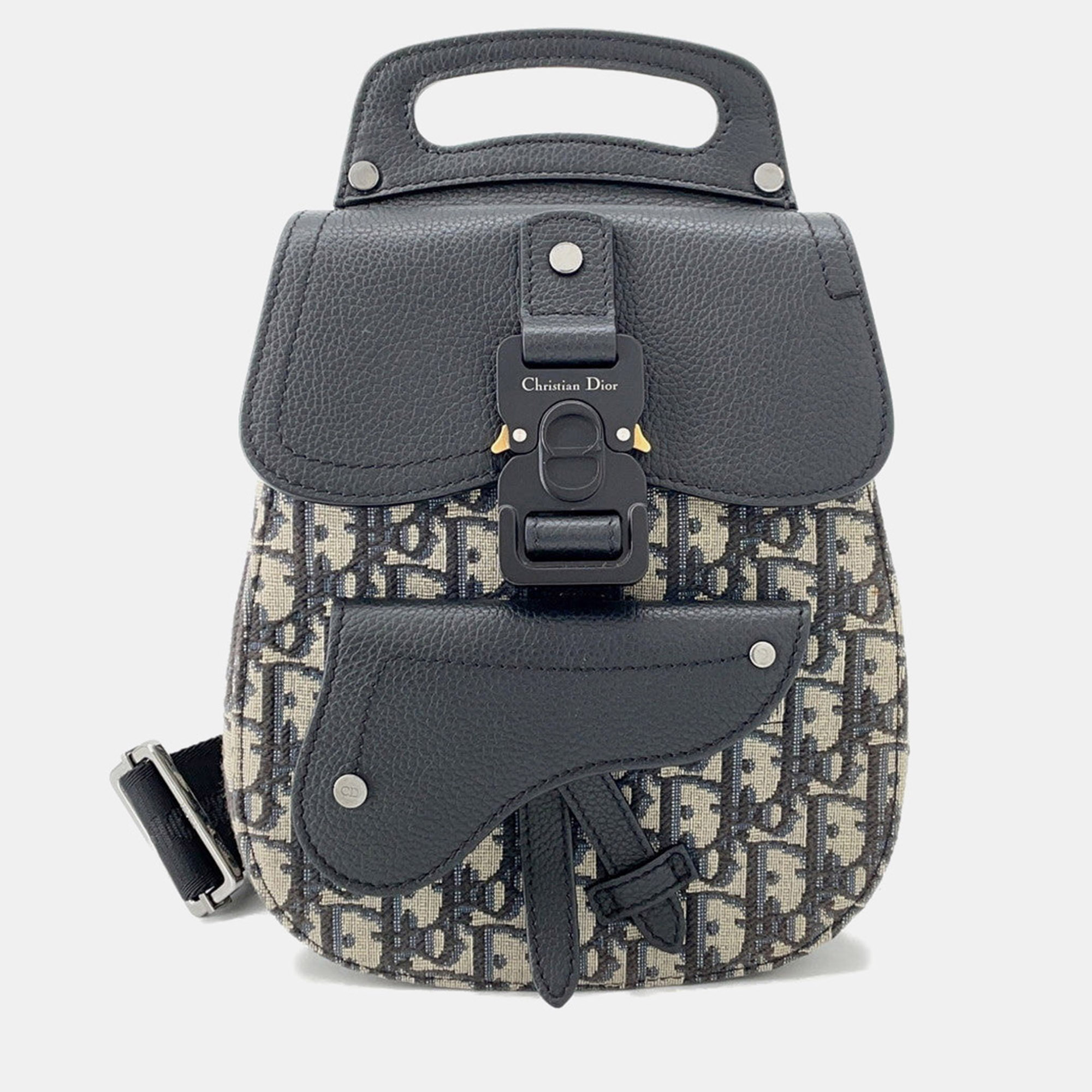 

Dior Oblique Gallop Mini Sling Bag Black/Beige Canvas Leather
