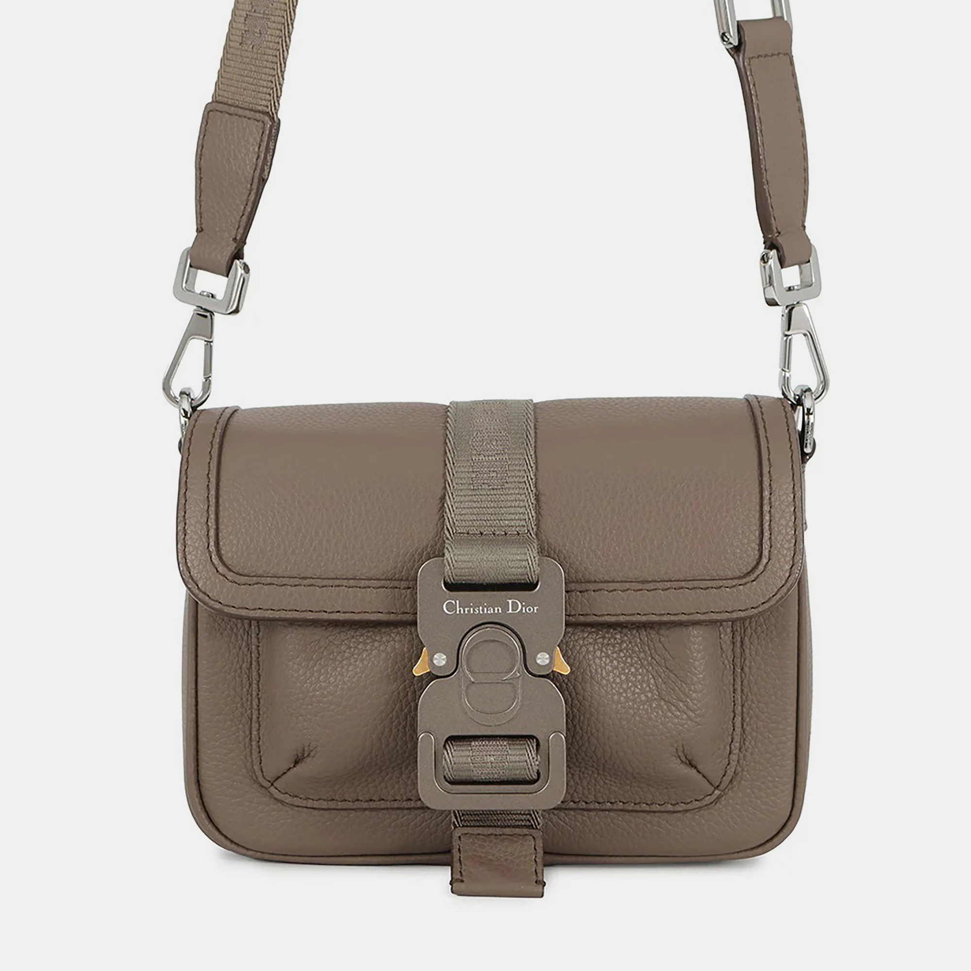 

Dior Hit The Road Shoulder Bag Olive Leather Size Mini, Green