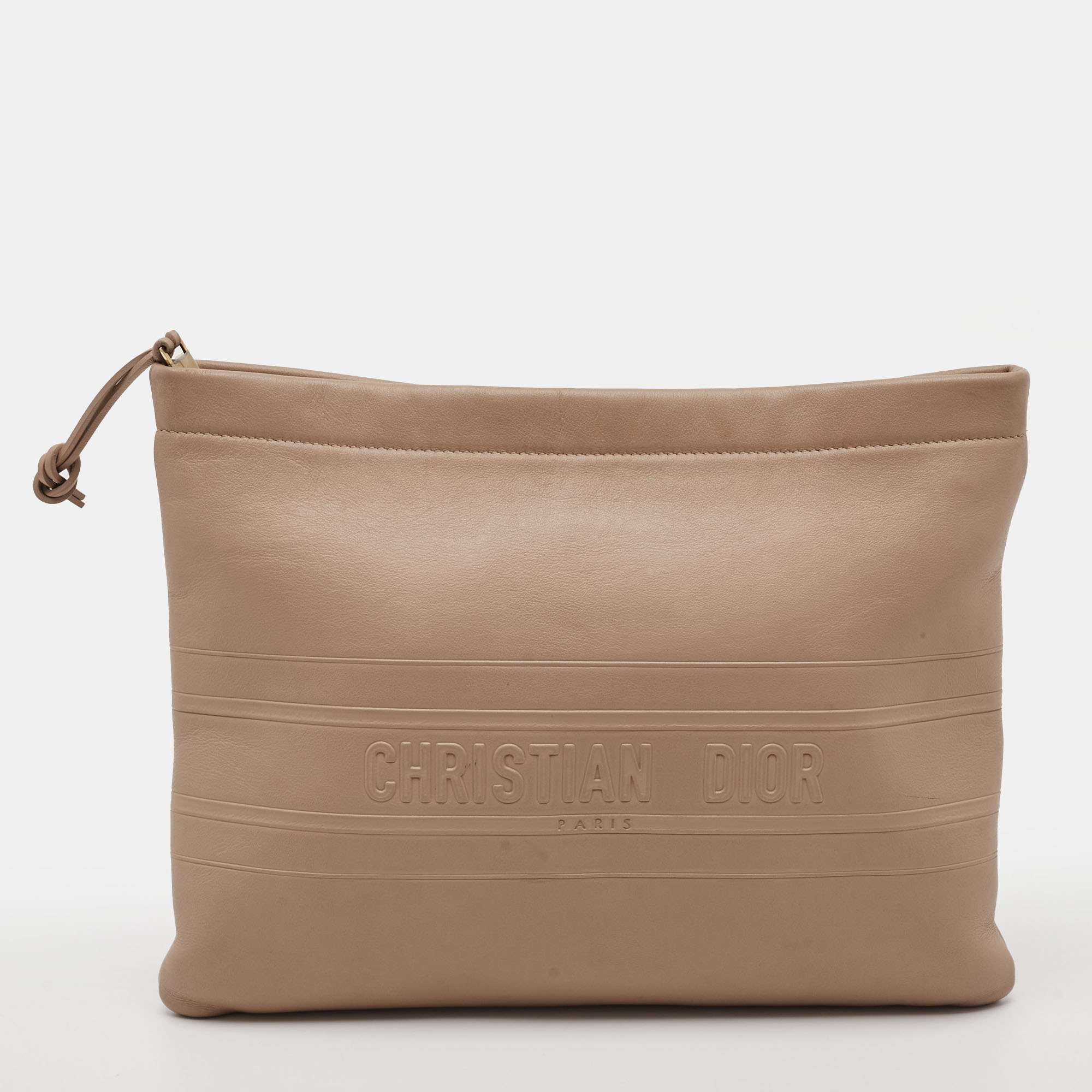 

Dior Stripe Beige Leather Pouch