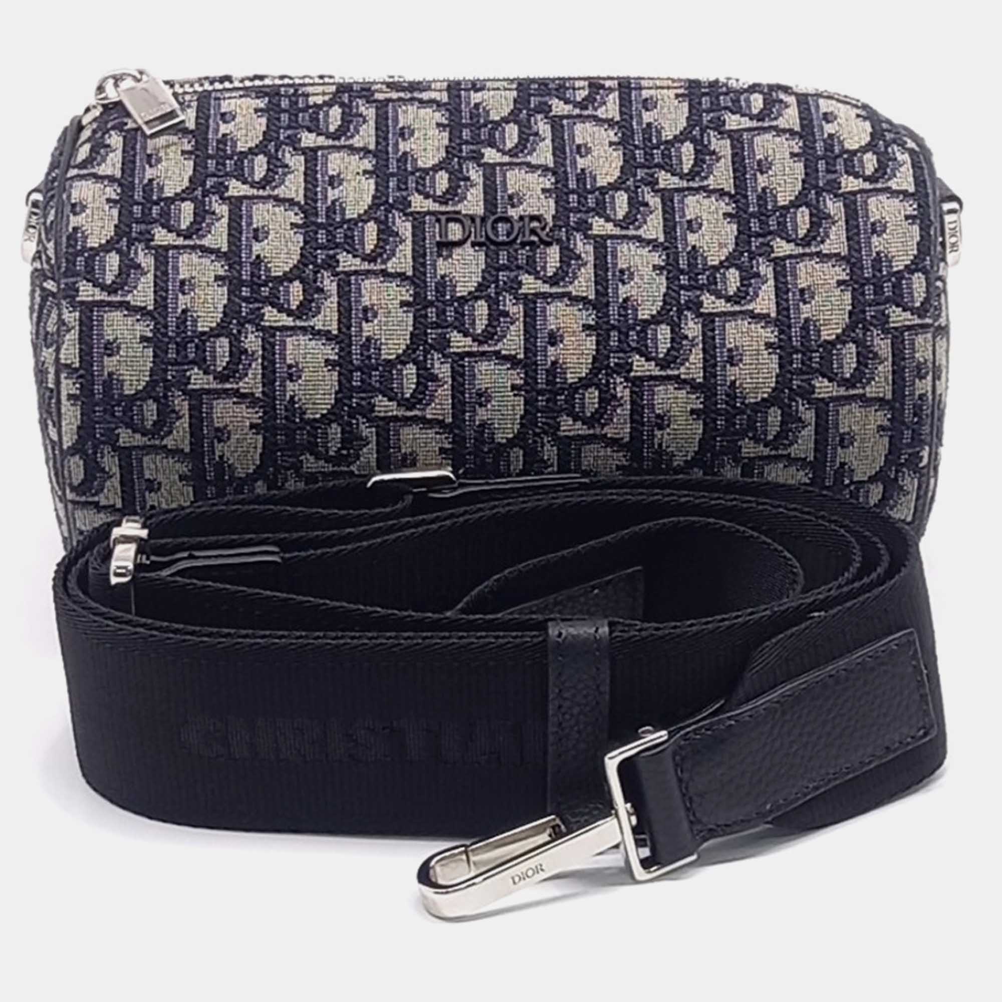

Dior Blue Fabric Oblique Roller Bag