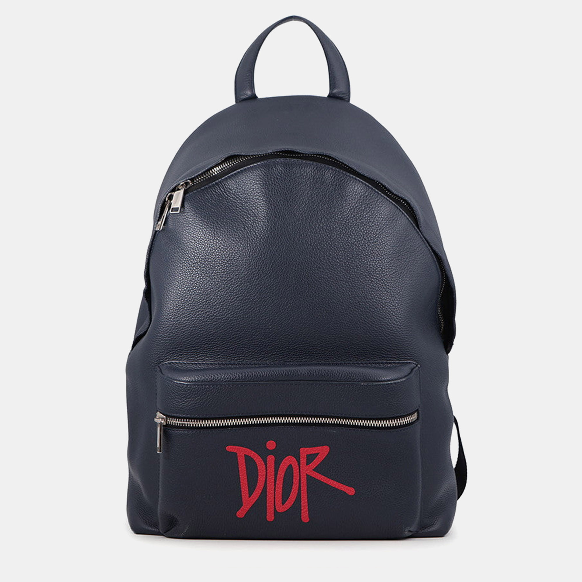 

Dior Backpack StSsy Collaboration Navy Leather, Navy blue
