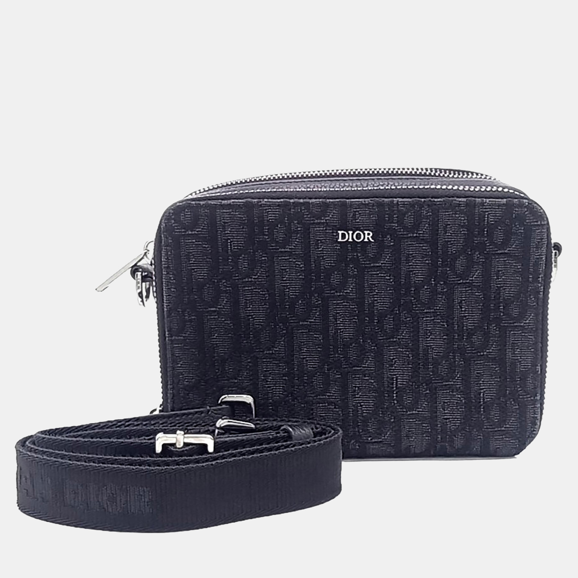 

Dior Black Jacquard Dior Homme Oblique Wallet On