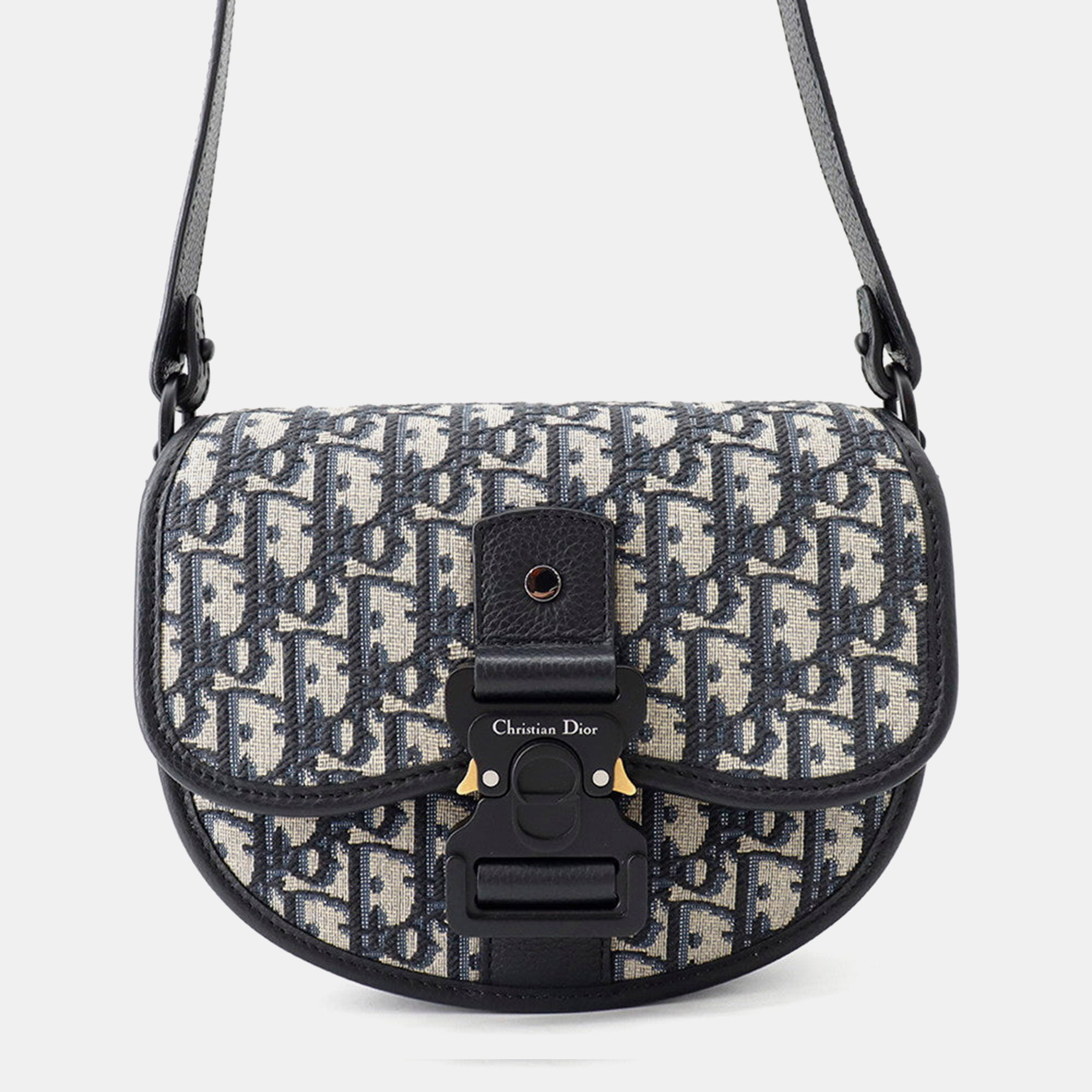 Dior Gallop Mini Blue Oblique Canvas Leather Shoulder Bag