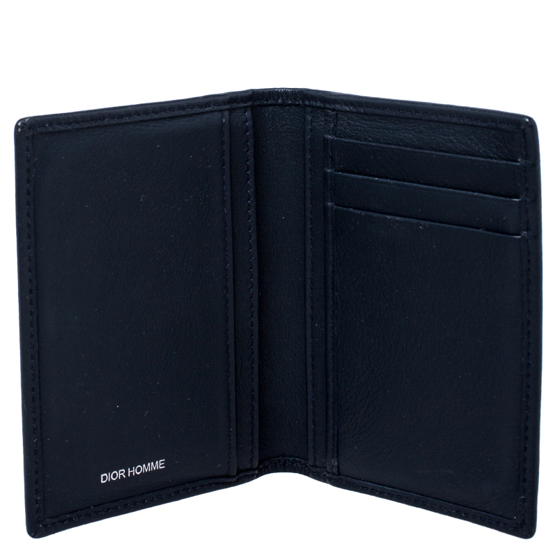 

Dior Homme Navy Blue Leather Bifold Compact Wallet