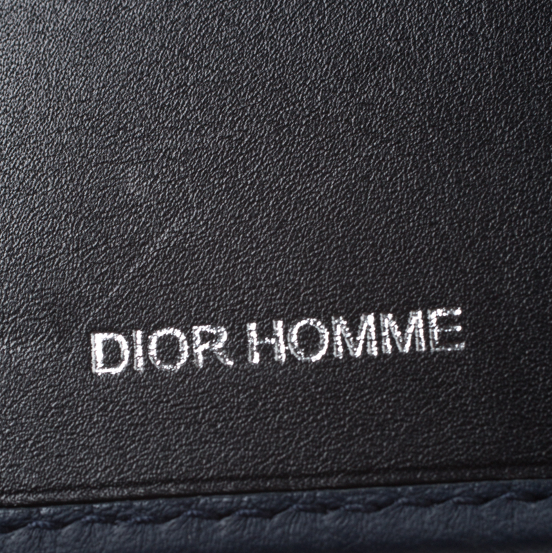 Dior Blue Leather Homme Card Holder