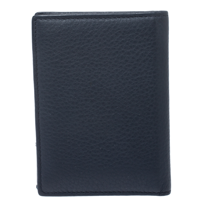 Dior Blue Leather Homme Card Holder