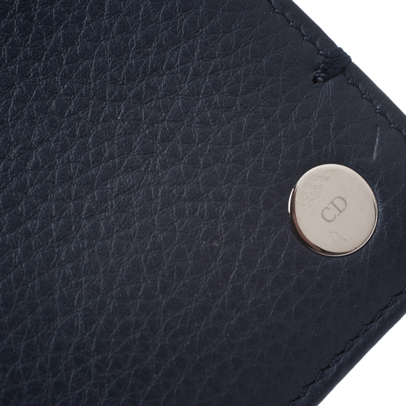 Dior Blue Leather Homme Card Holder