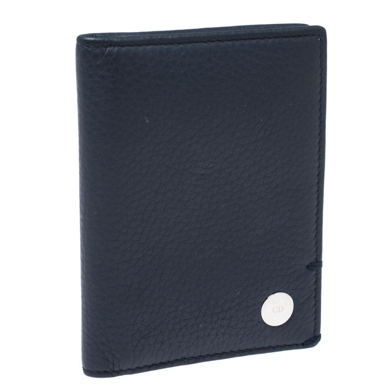 Dior Blue Leather Homme Card Holder