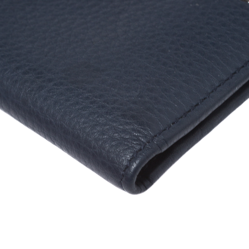 Dior Blue Leather Homme Card Holder