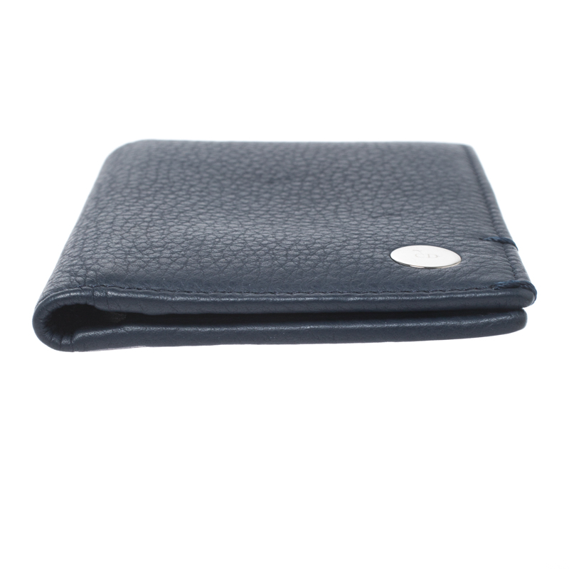 Dior Blue Leather Homme Card Holder