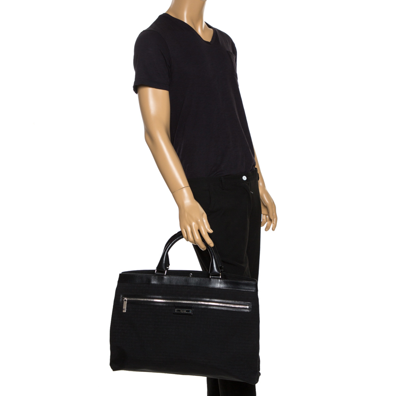 

Dior Homme Black Fabric and Leather Tote