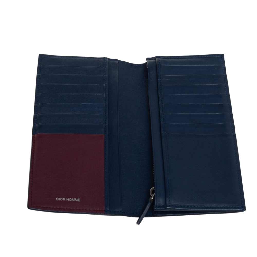 

Dior Blue Leather Long Wallet
