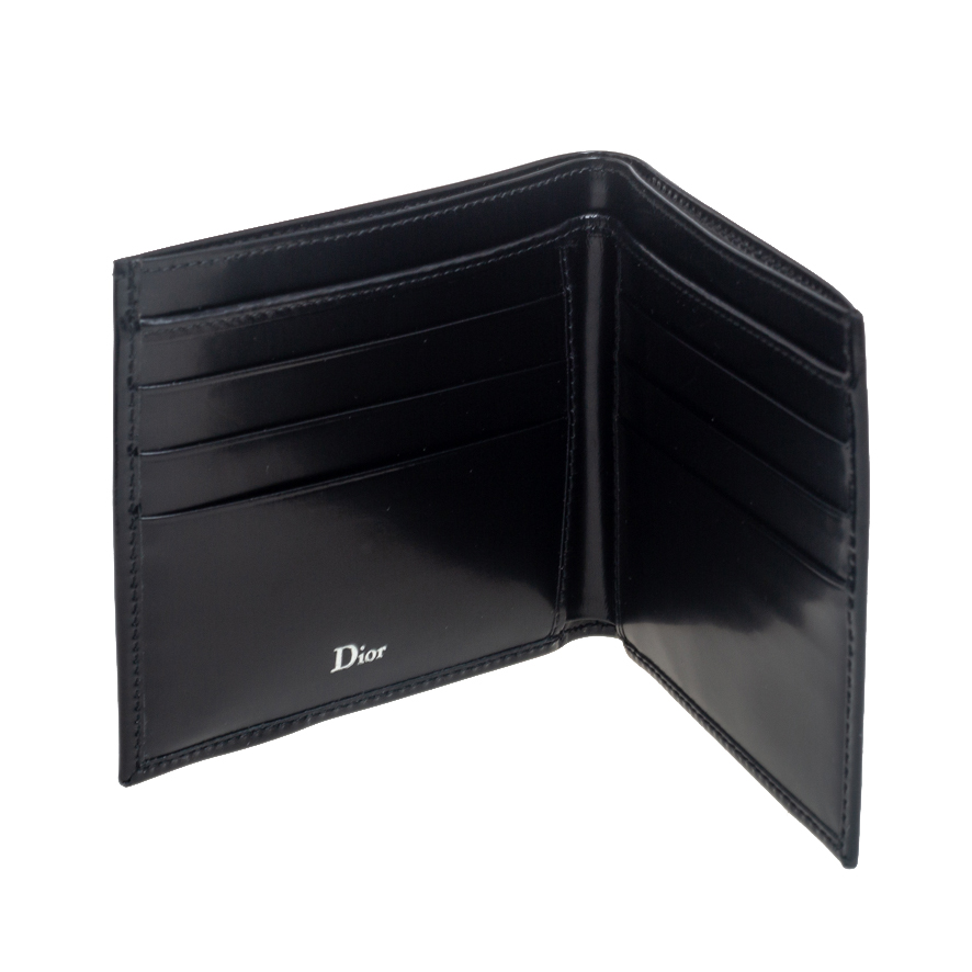 

Dior Black Glossy Leather Bifold Wallet