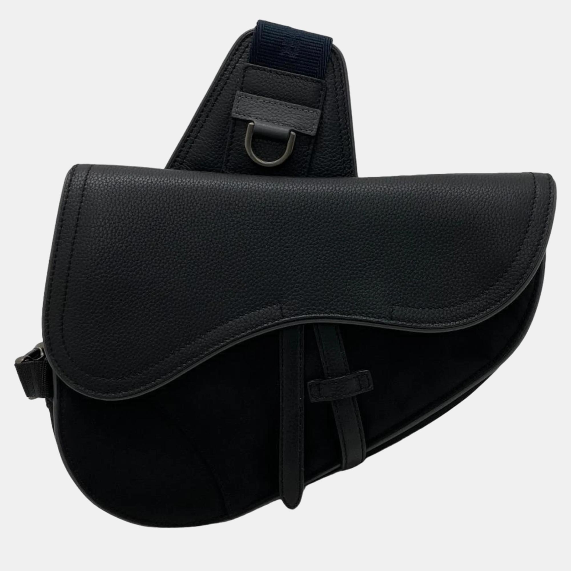 

Christian Dior Black Saddle Sakai Shoulder Bag