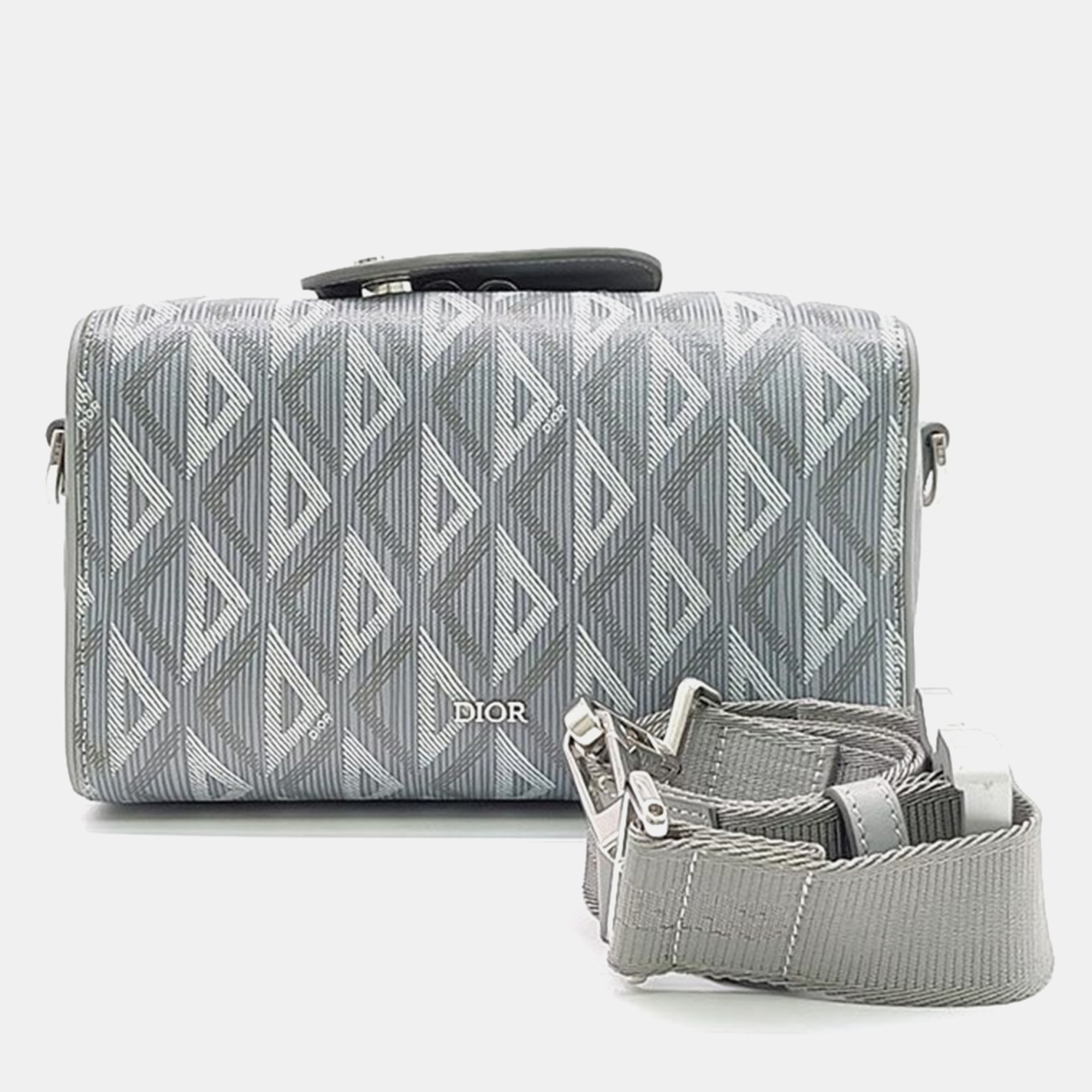 Pre-owned Dior Homme Ringeo Pouch Crossbody Bag In Grey