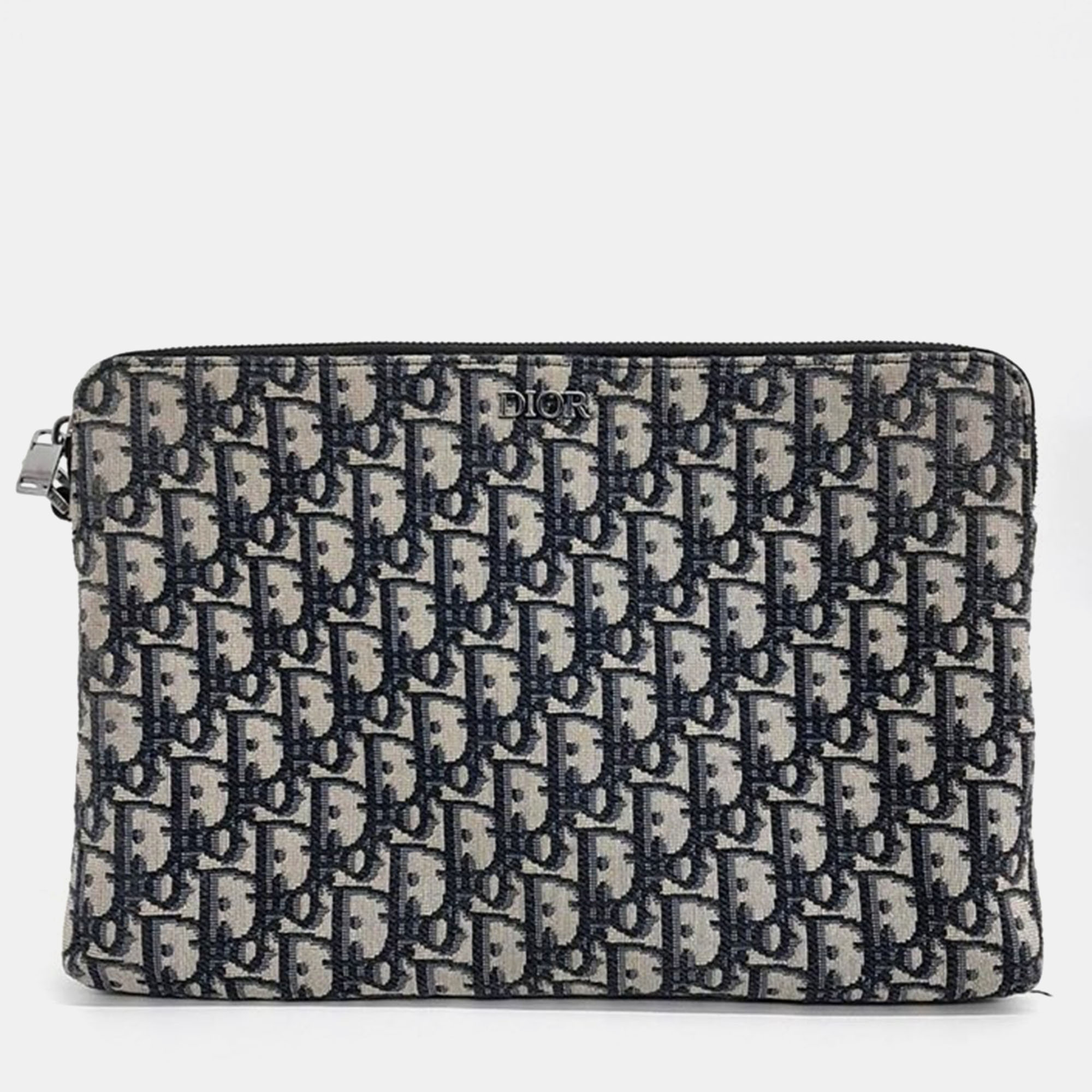 

Dior Oblique Clutch Bag, Black