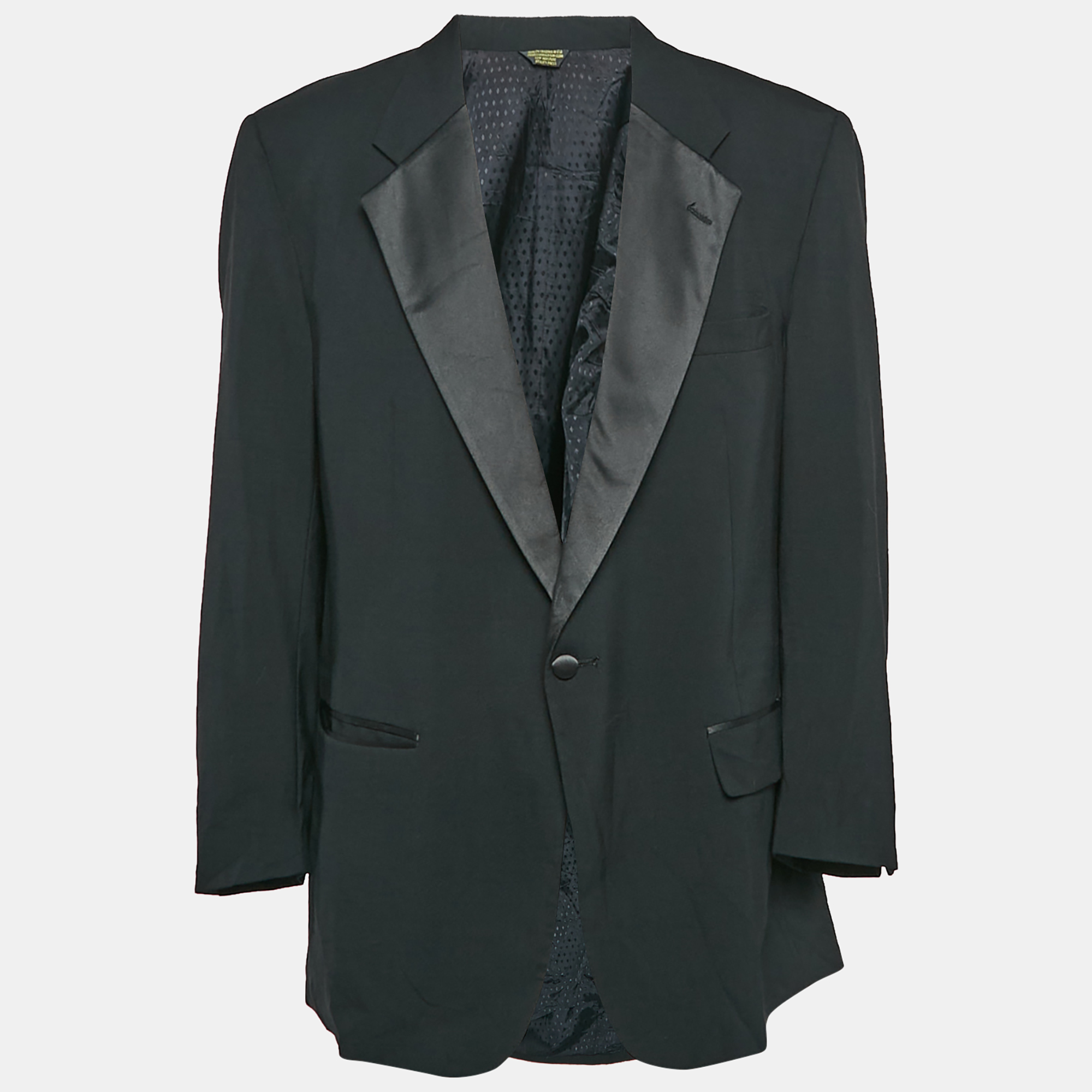 

Christian Dior Monsieur Black Wool Tailored Blazer L