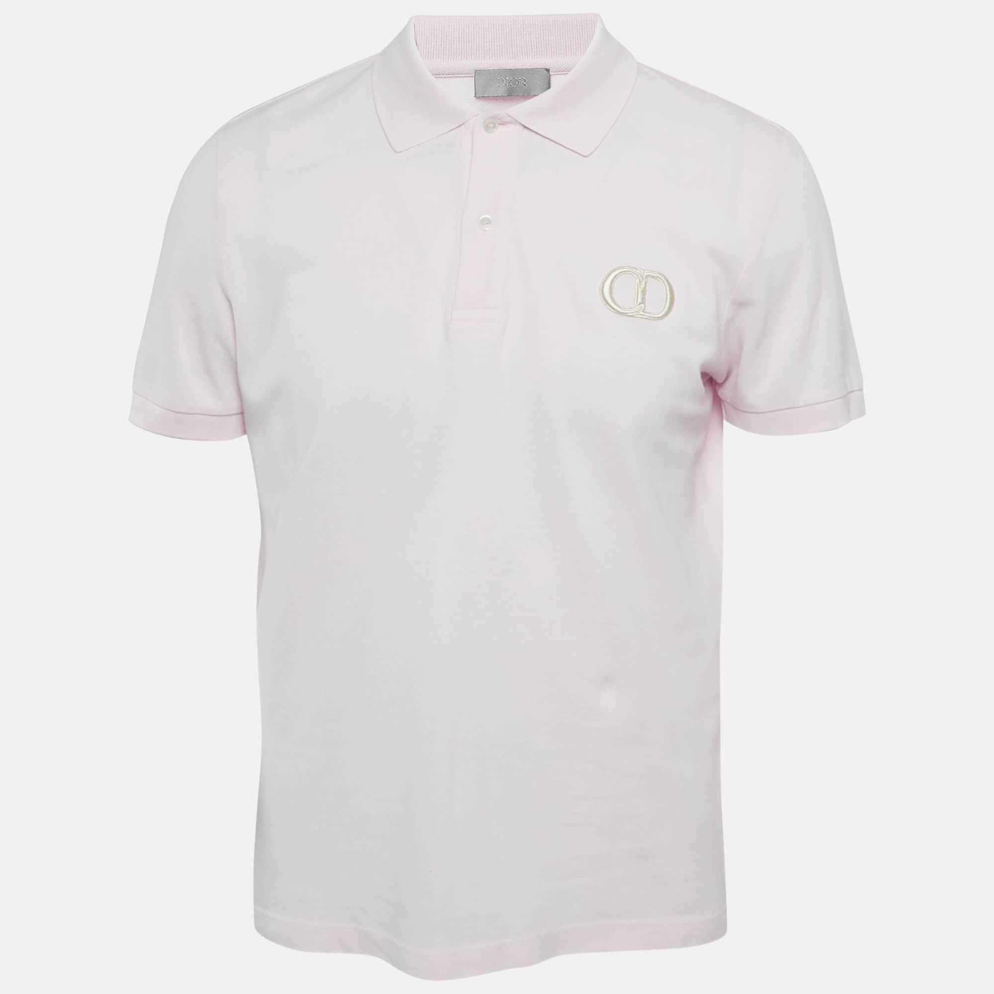 

Dior Homme Pink Cotton CD ICon Polo T-Shirt L