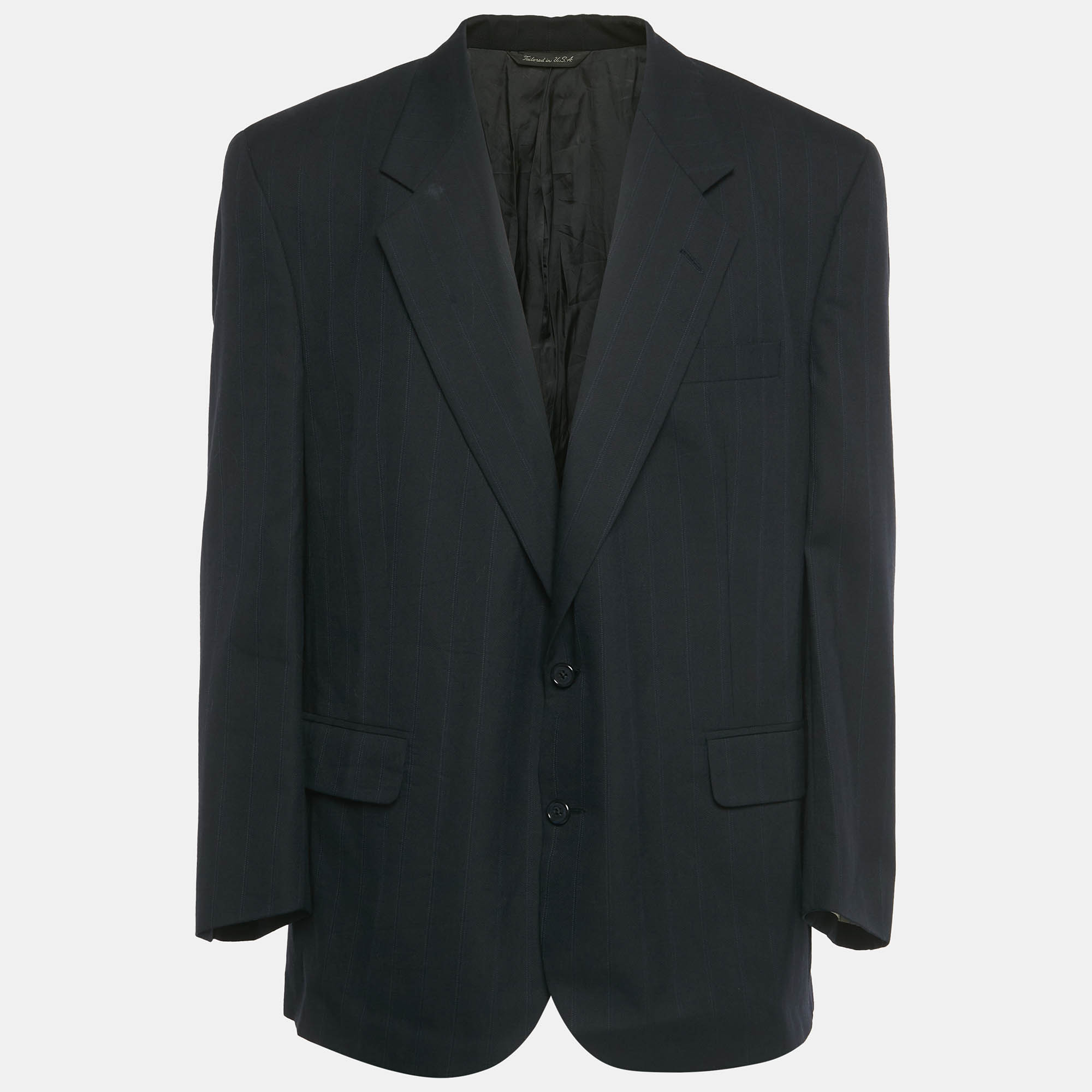 

Christian Dior Le Connaisseur Vintage Navy Blue Stripe Wool Blazer