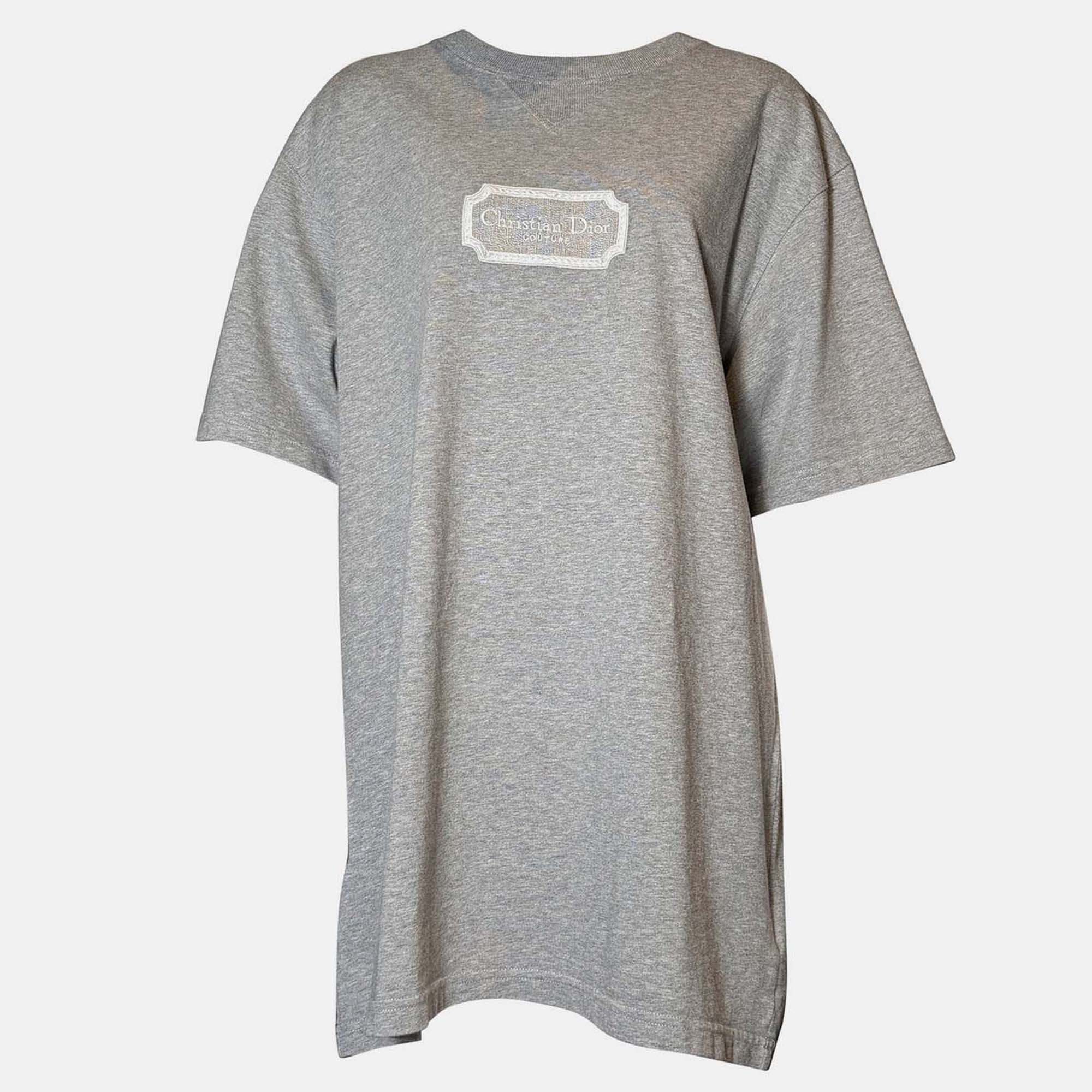 

Dior Couture Grey Embroidery T-Shirt