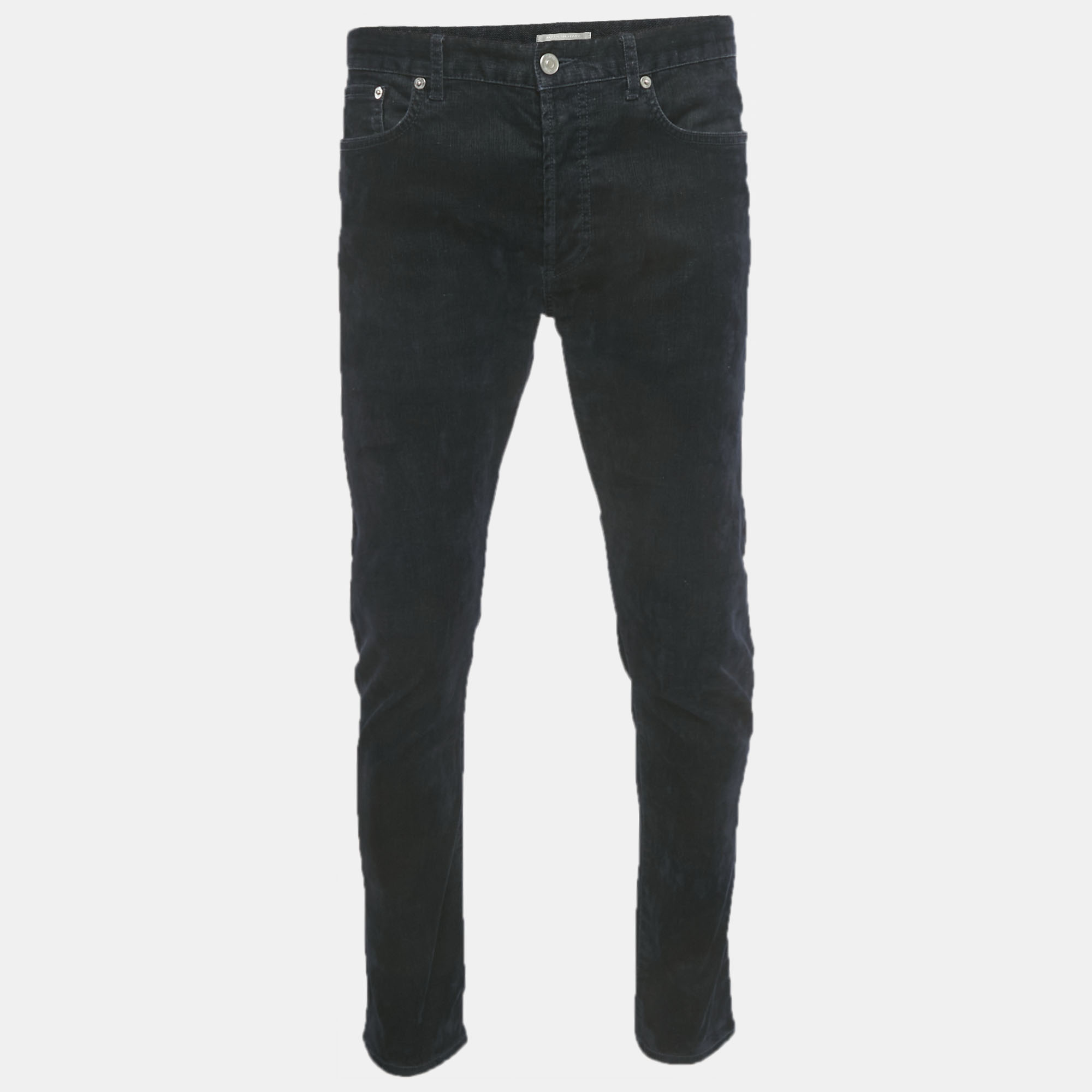 

Dior Velvet Logo Embroidered Slim Fit Jeans M Waist 32 ", Navy blue