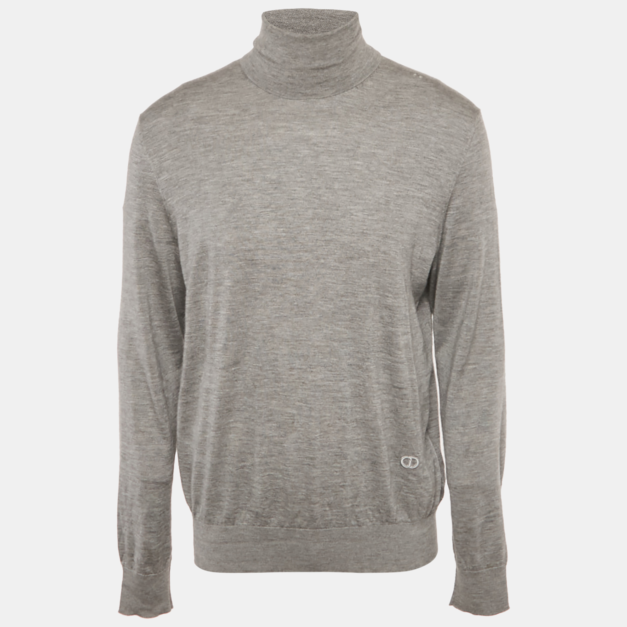 

Dior Homme Grey Cashmere Turtleneck Jumper