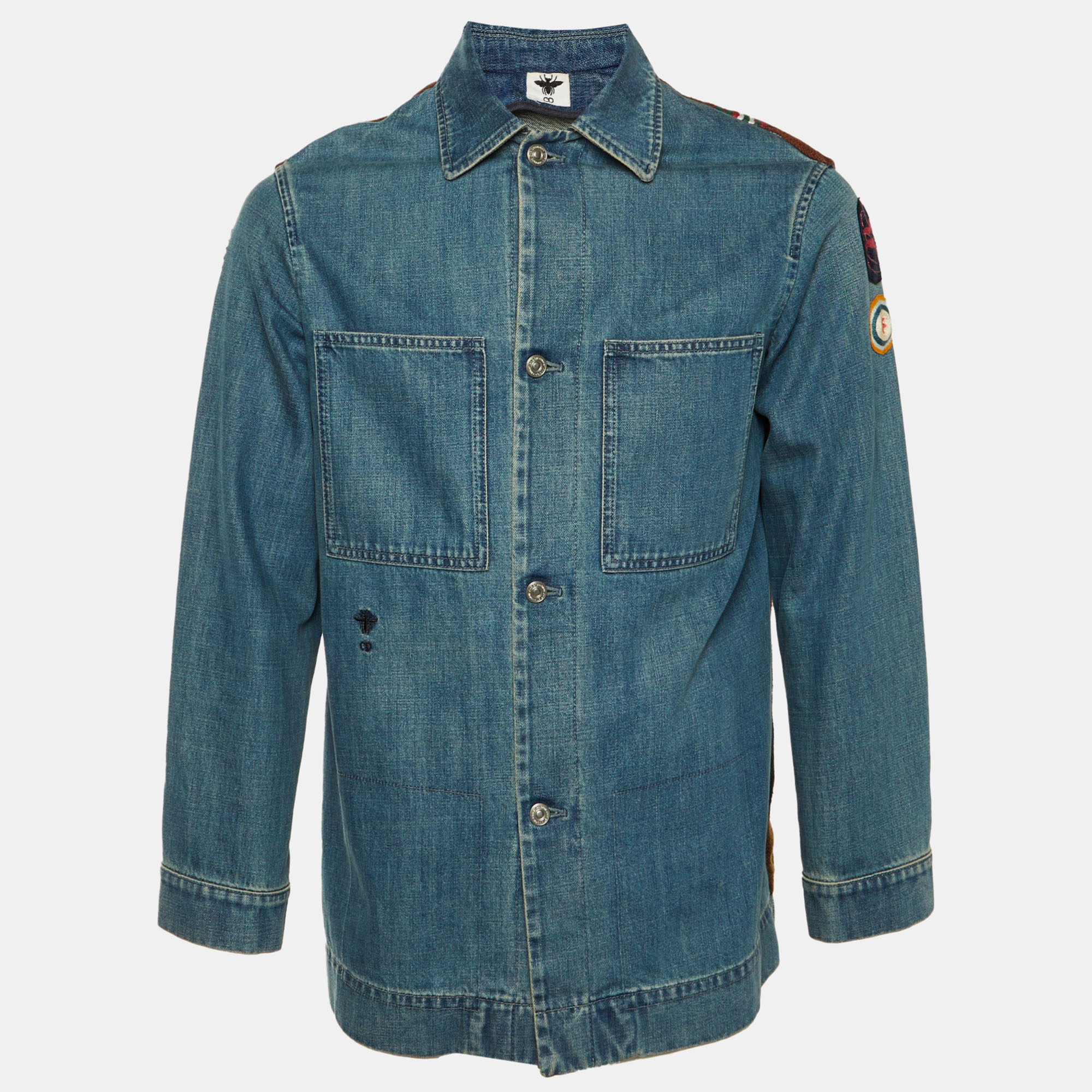 

Dior Blue Embroidered Denim Jacket M