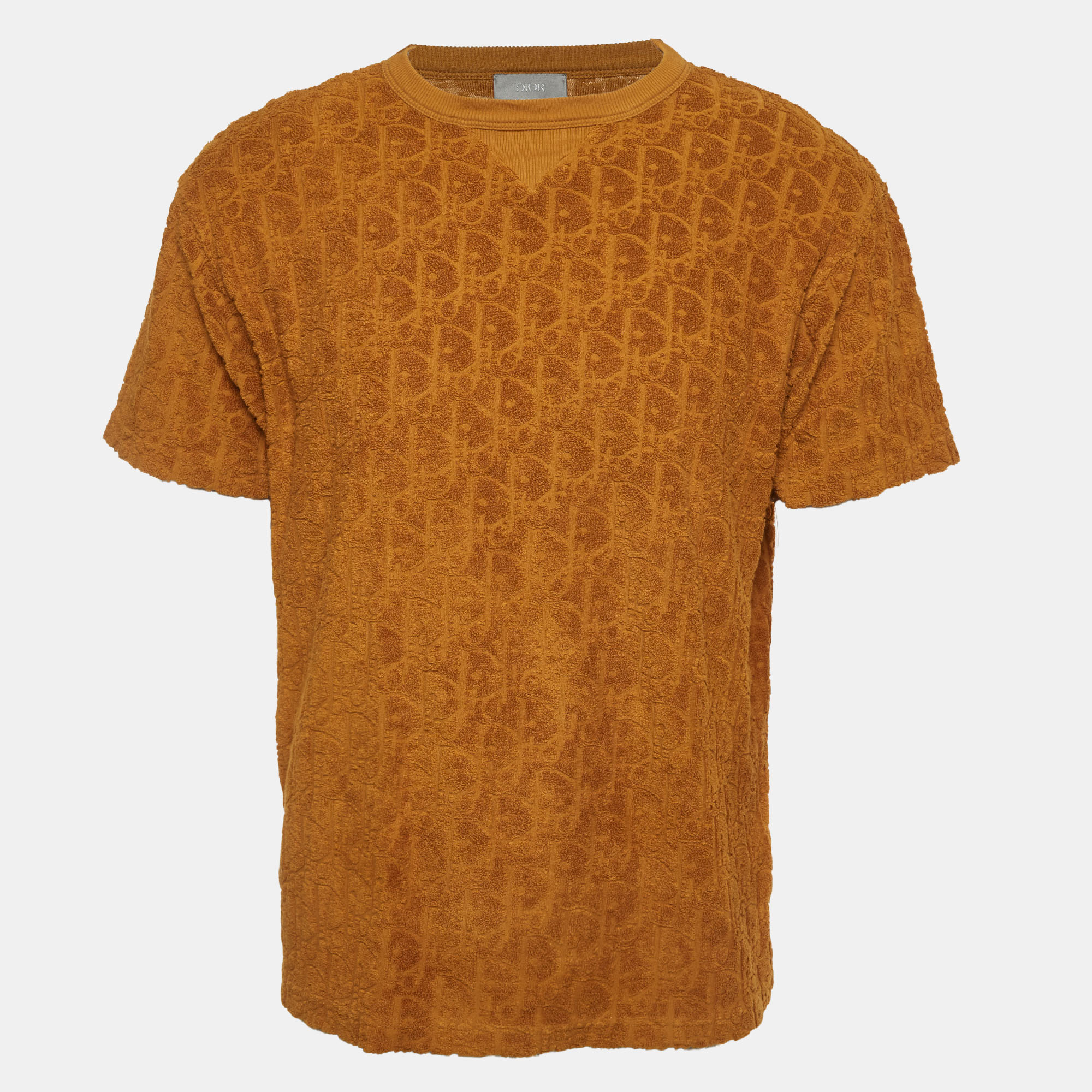 

Dior Homme Golden Brown Oblique Terry Relaxed-Fit T-Shirt S