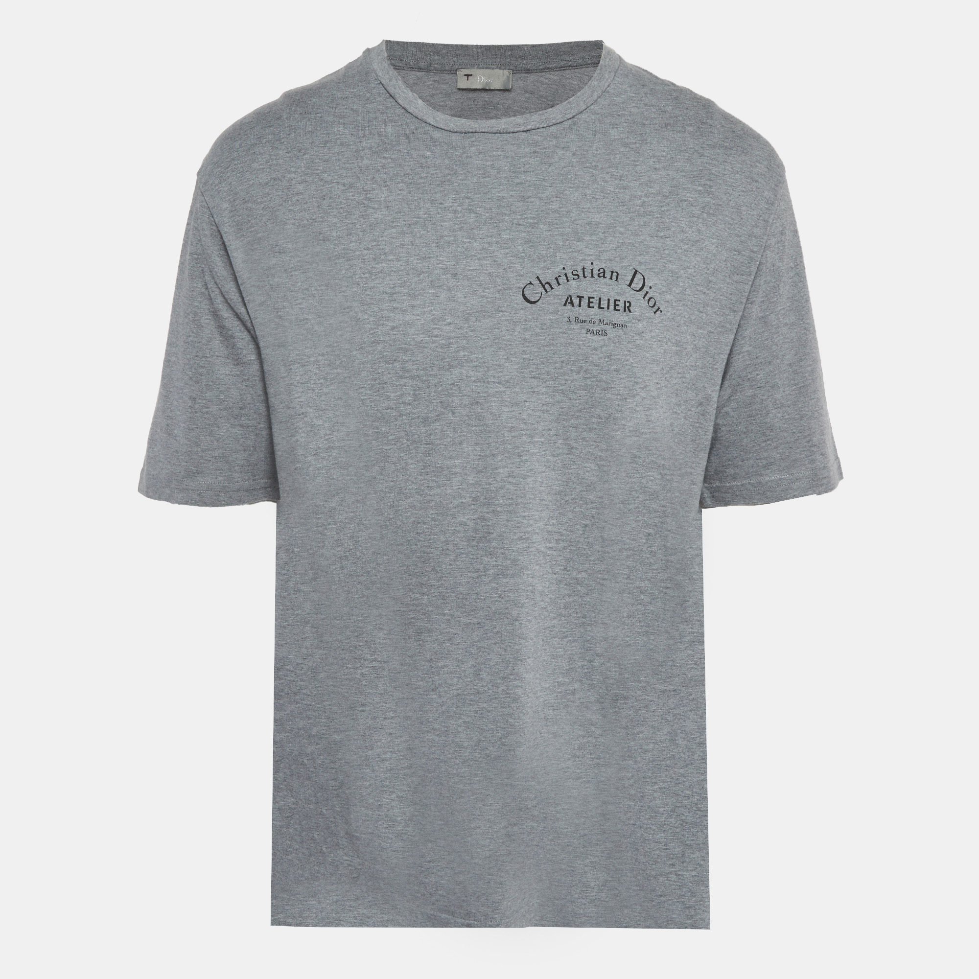 

Dior Homme Grey Atelier Print Jersey Crew Neck T-Shirt L