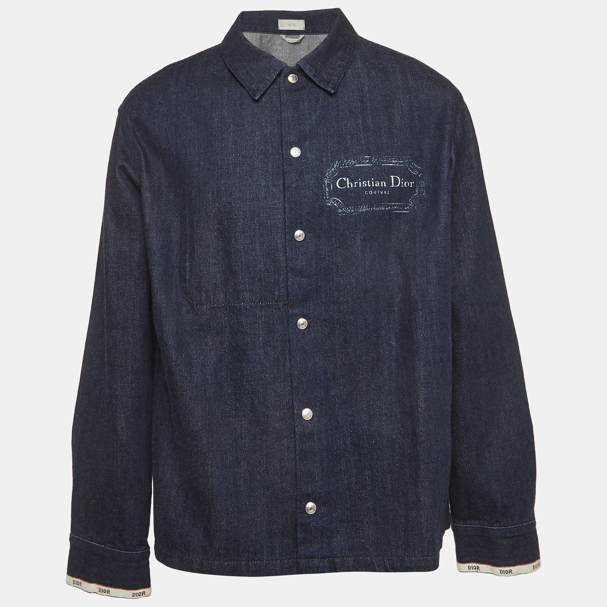 

Dior Homme Navy Blue Denim Overshirt XXL