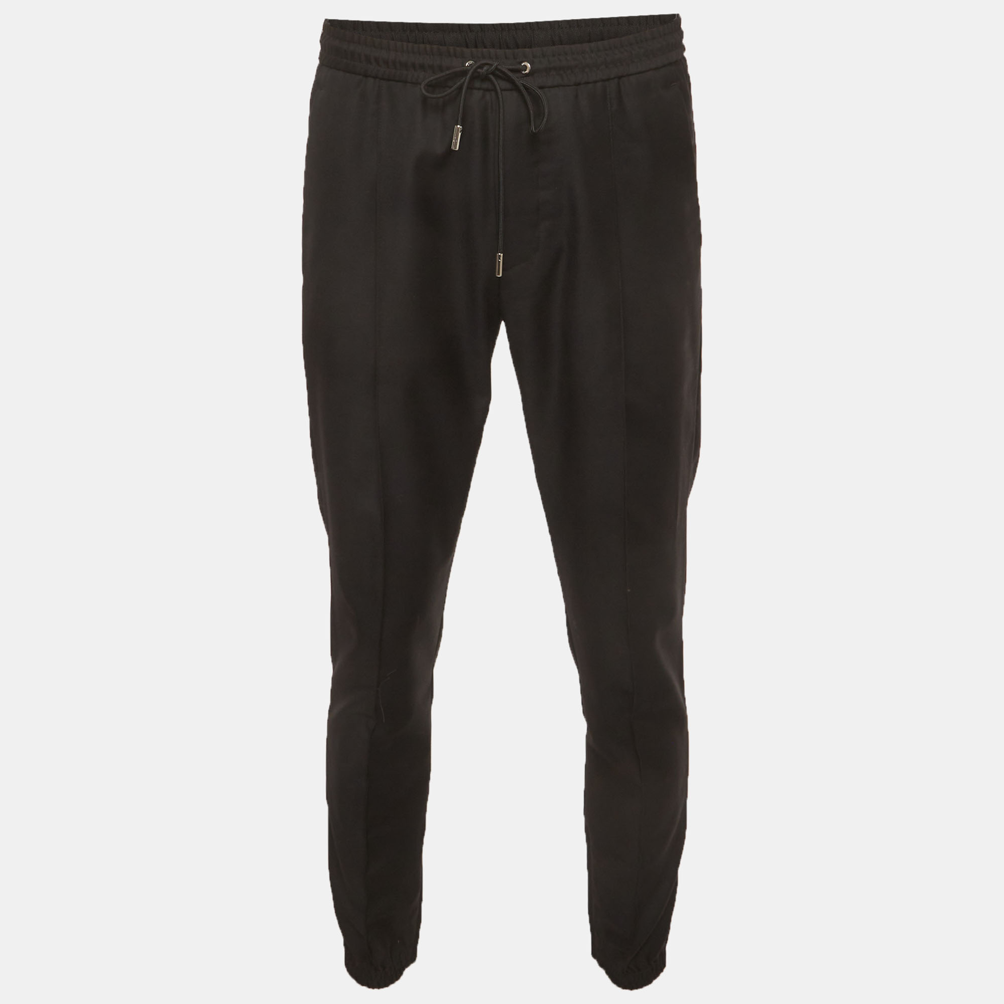 

Dior Homme Black Gabardine Zip Detail Joggers M