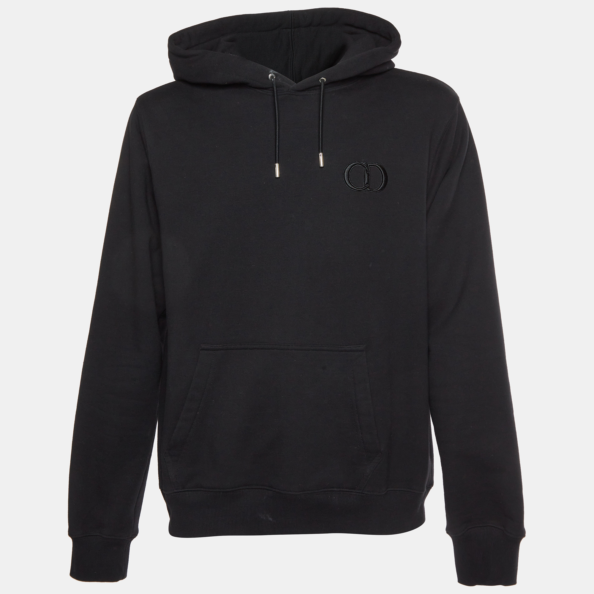 

Dior Homme Black Logo Embroidered Cotton Knit Hoodie XXL