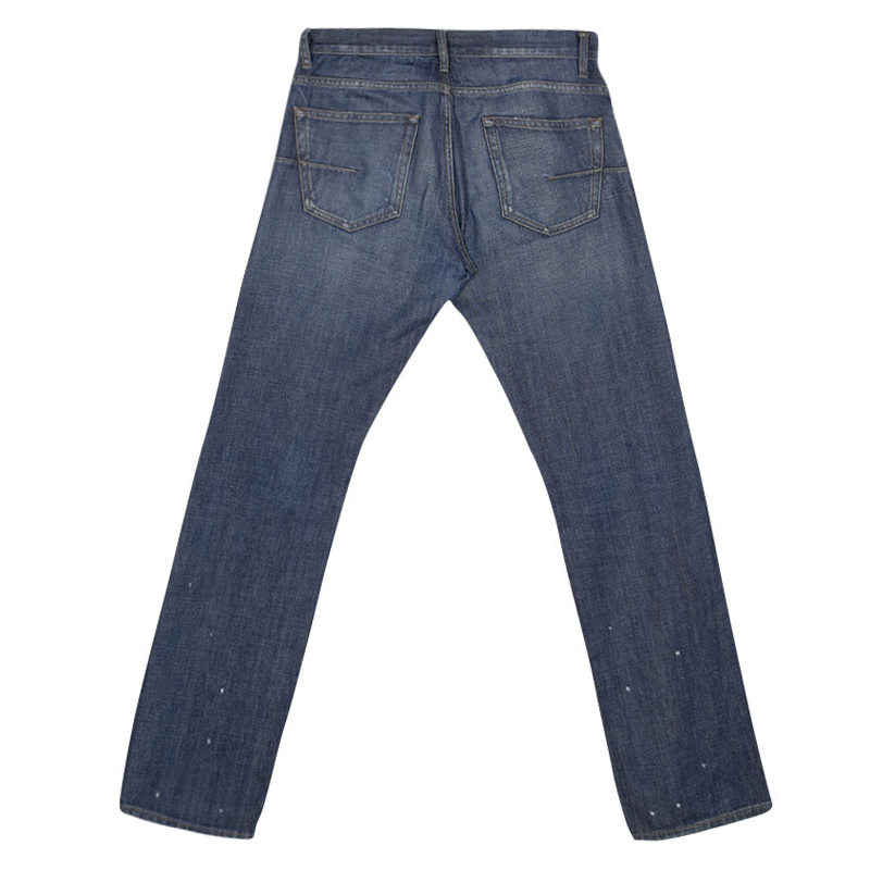 

Dior Blue Washed Faded Effect Distressed Denim Jeans S