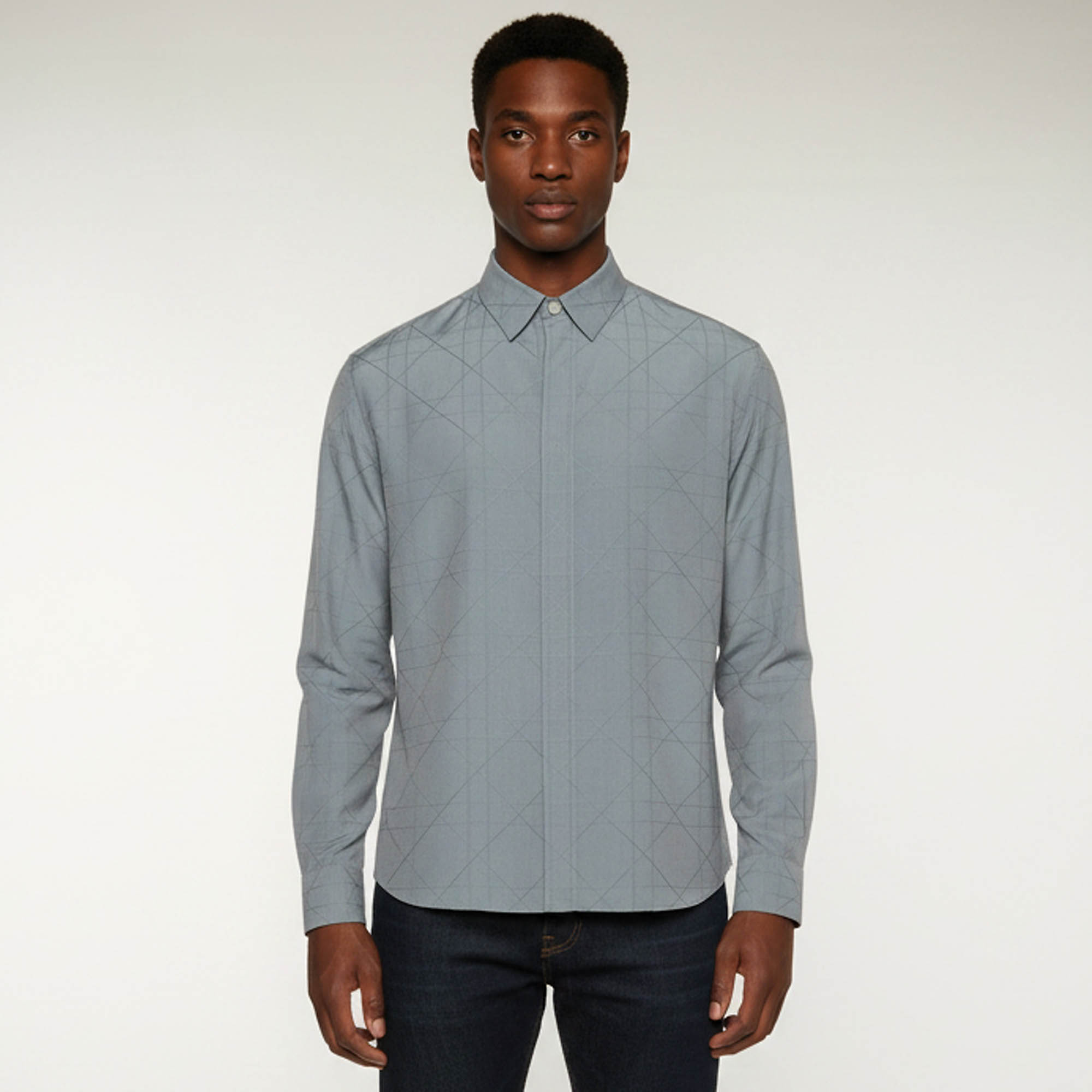 

Dior Homme Grey Silk Blend Long Sleeve T-Shirt M