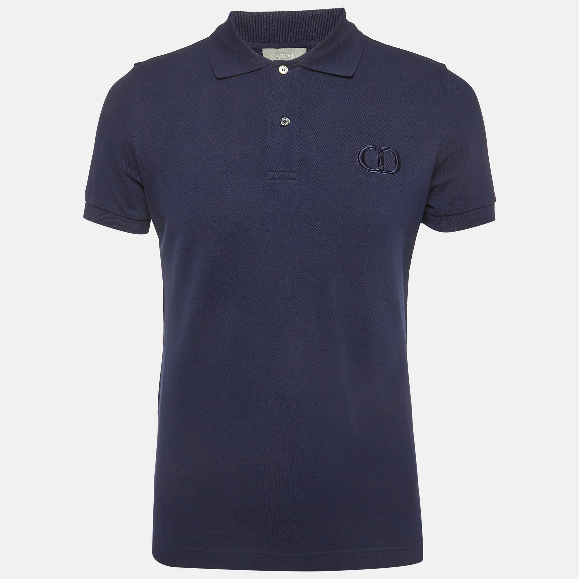 

Dior Homme Navy Blue Cotton Pique Short Sleeve Polo T-Shirt S