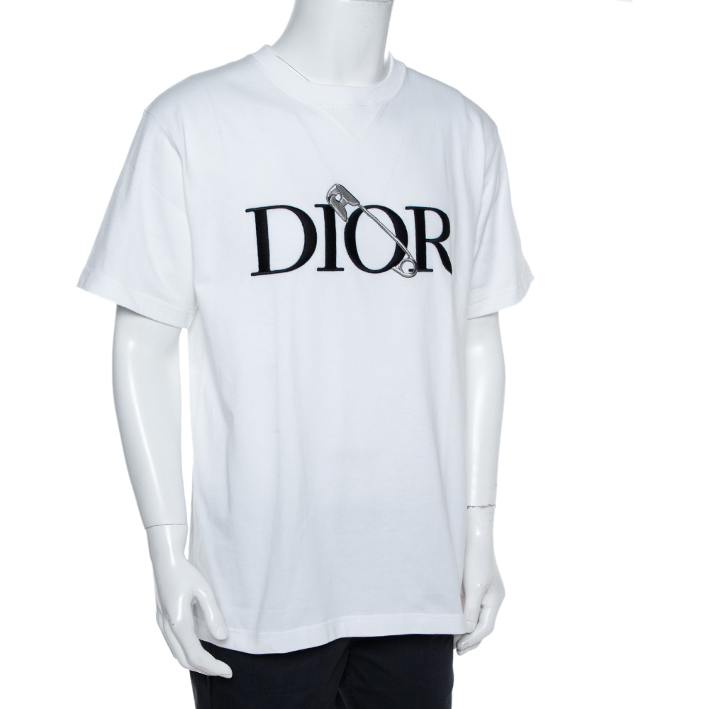 

Dior White Jersey Logo Embroidered Judy Blame T-Shirt