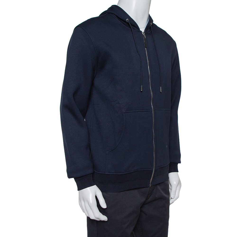 

Dior Homme Navy Blue Knit Zip front Hoodie