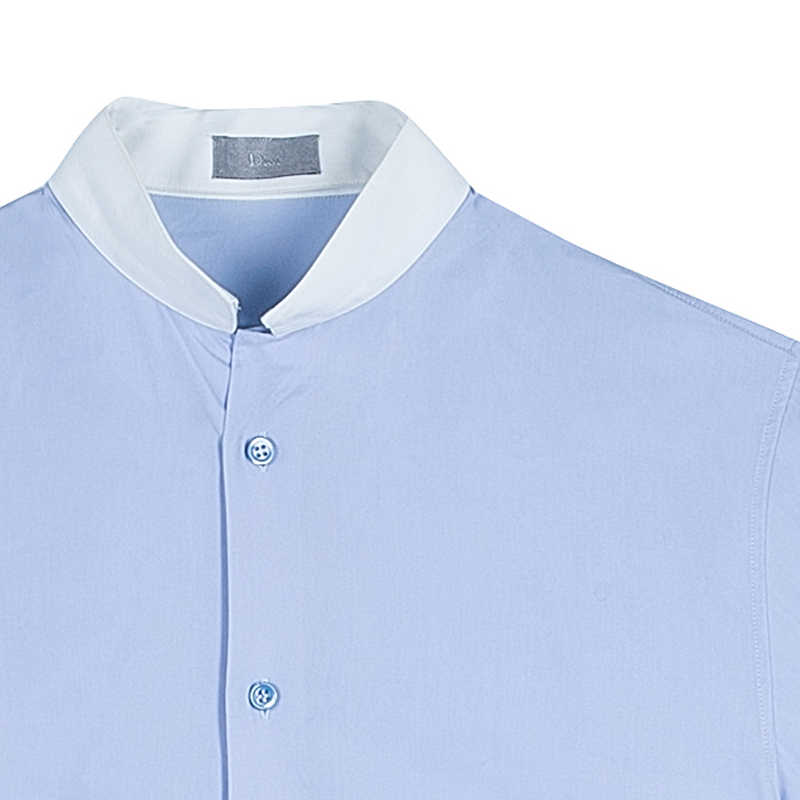 

Dior Men' Light Blue Contrast Collar Shirt