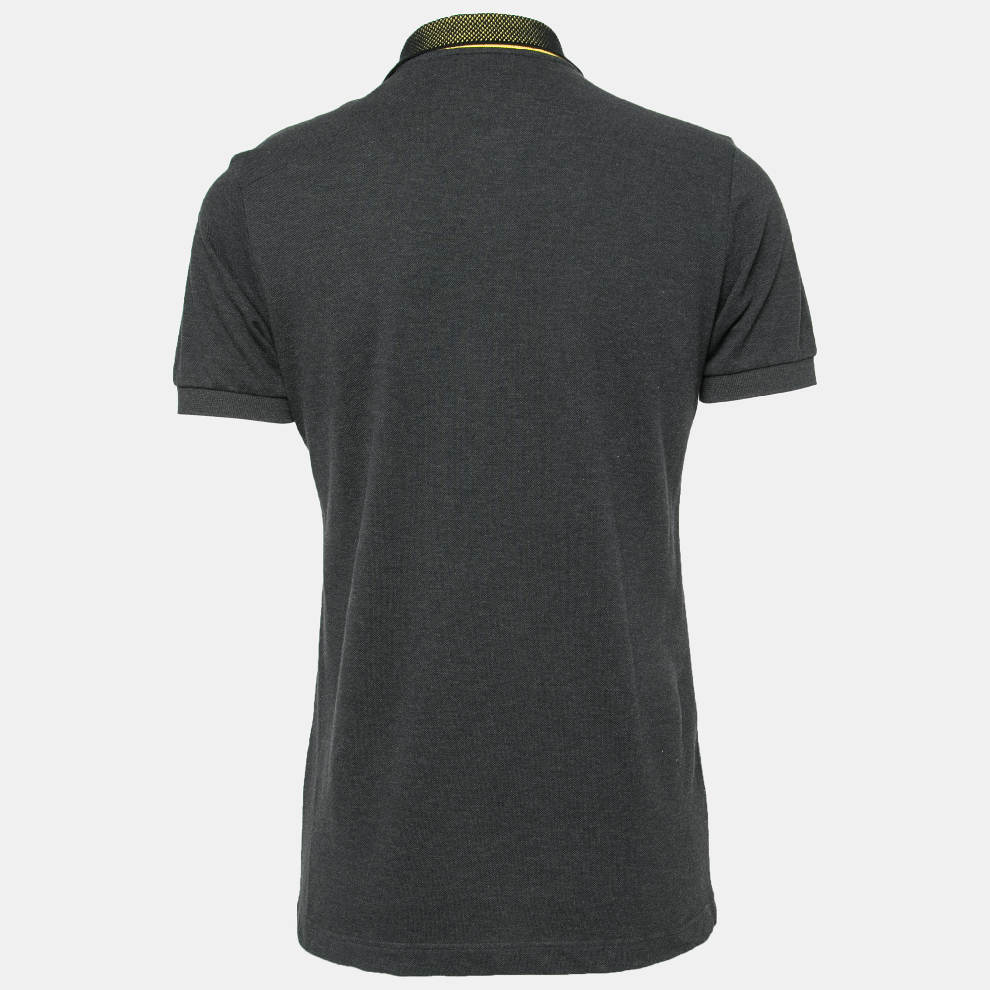 

Dior Grey Cotton Pique Contrast Collar Detail Polo T-Shirt