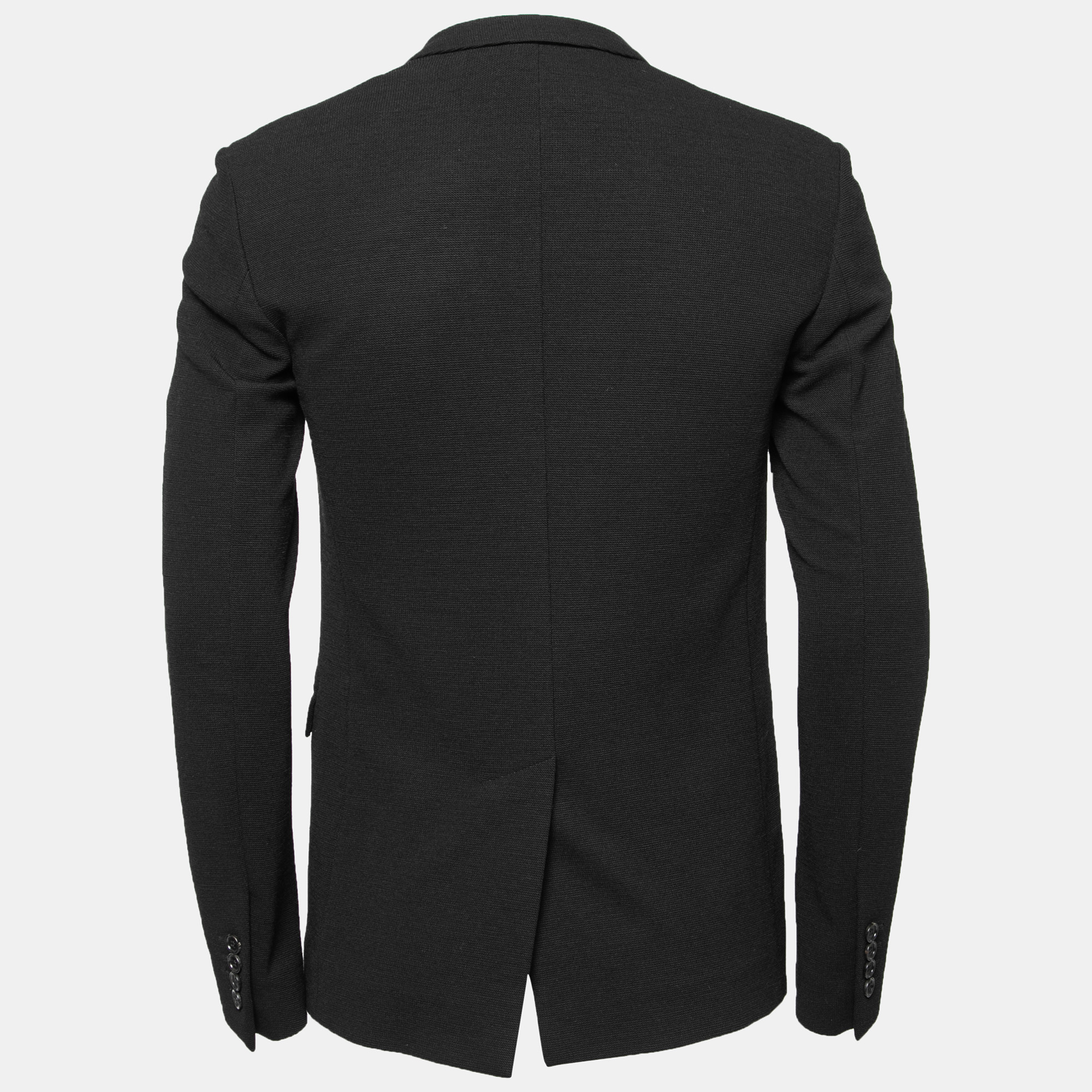 

Dior Back Wool & Cotton Single Breasted Blazer, Black