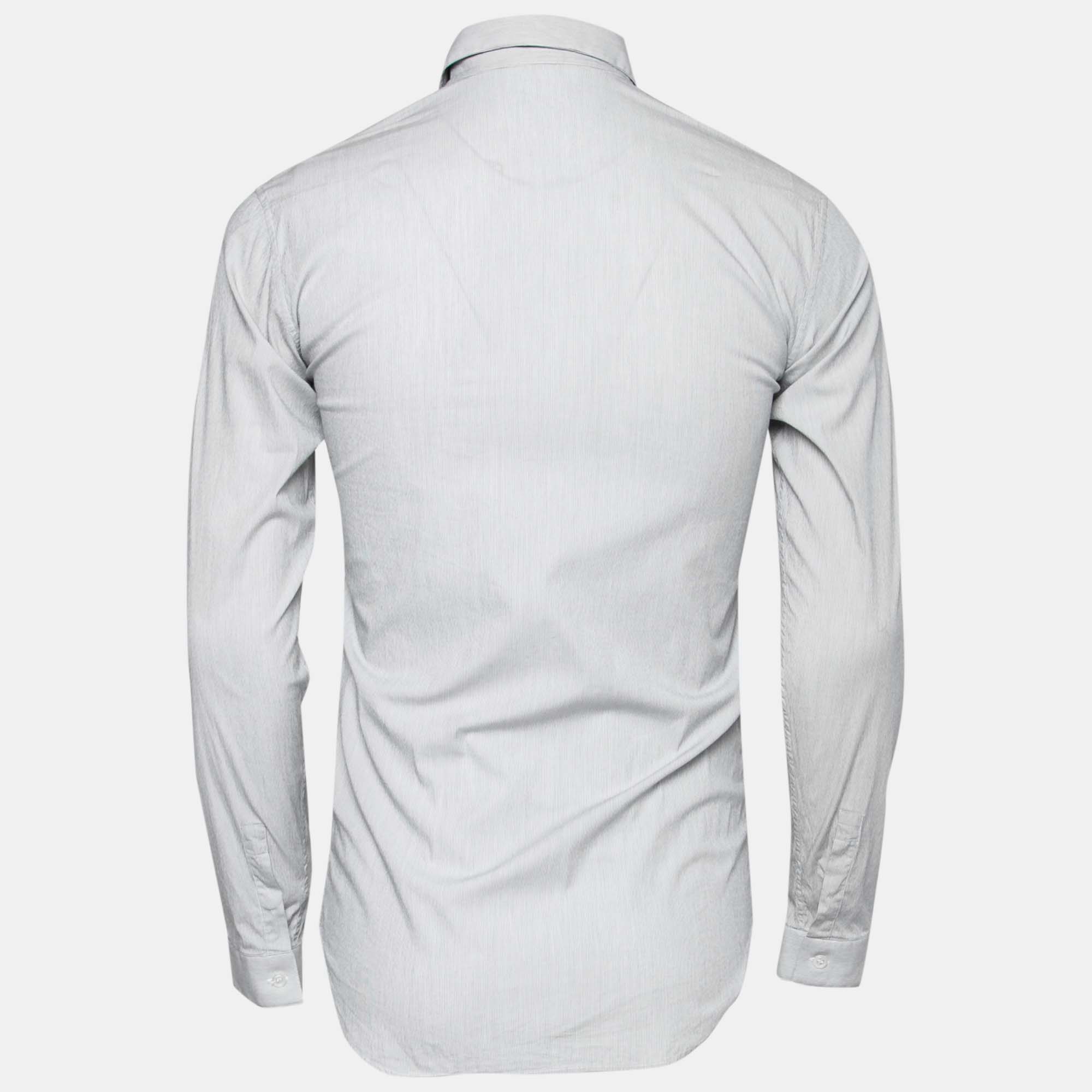 

Dior Grey Cotton Contrast Pocket Detail Button Front Shirt