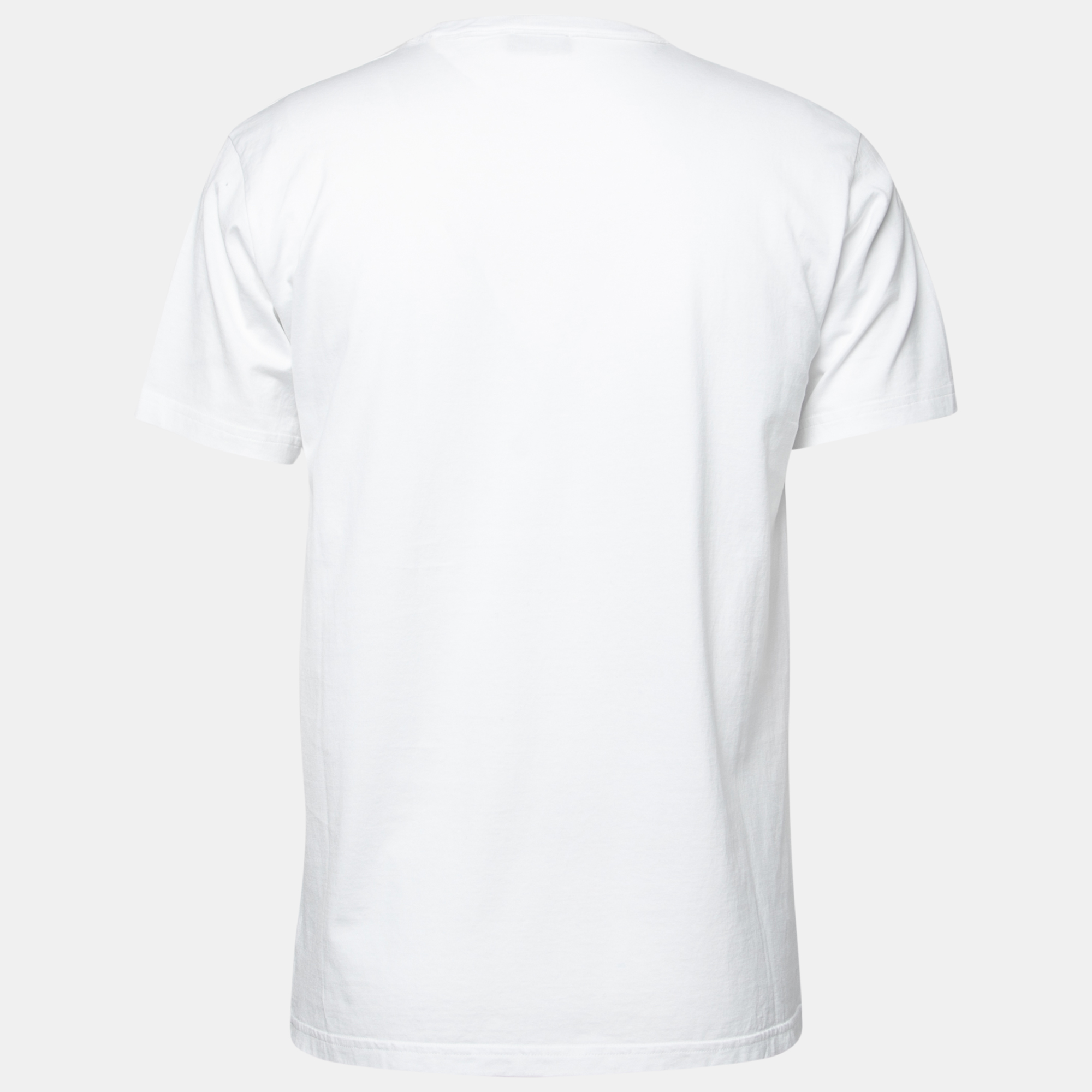 

Dior White Cotton Logo Print Crewneck T-Shirt